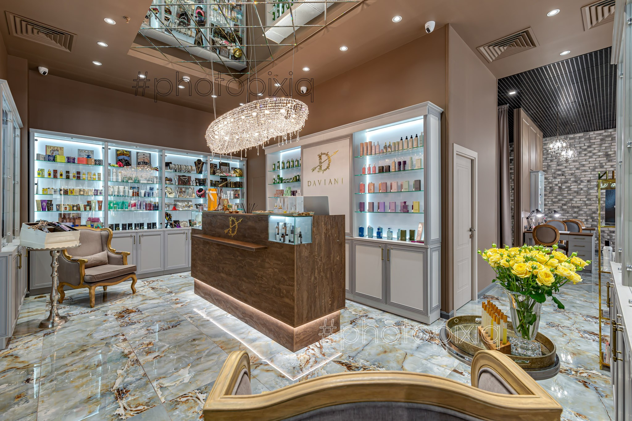 Интерьерная съёмка салона красоты DAVIANI для сайта и рекламы. Интерьерная съёмка и виртуальные туры — Интерьерный фотограф Кузнецов Сергей (photopixiq)