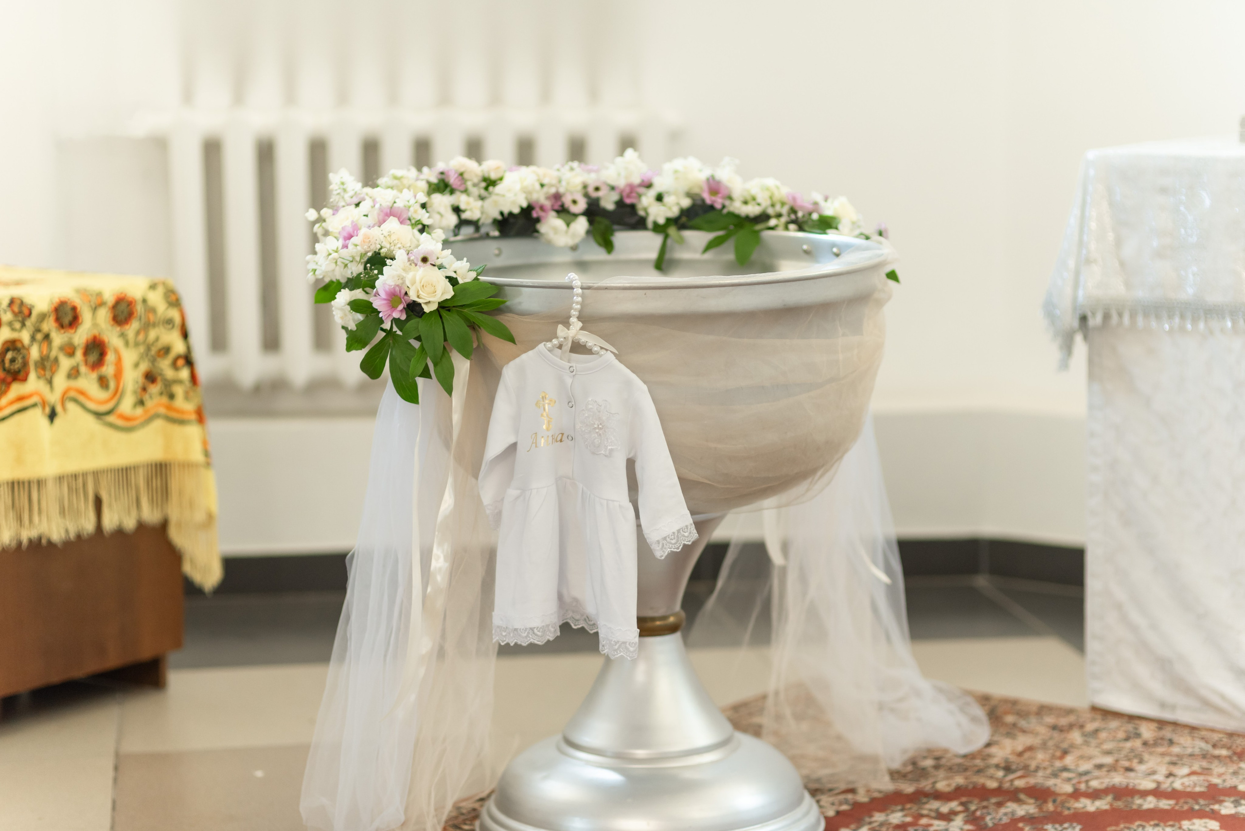 Украшение купели. Фотограф Крещения и Венчания. Минск и другие города. Почтенная Наташа