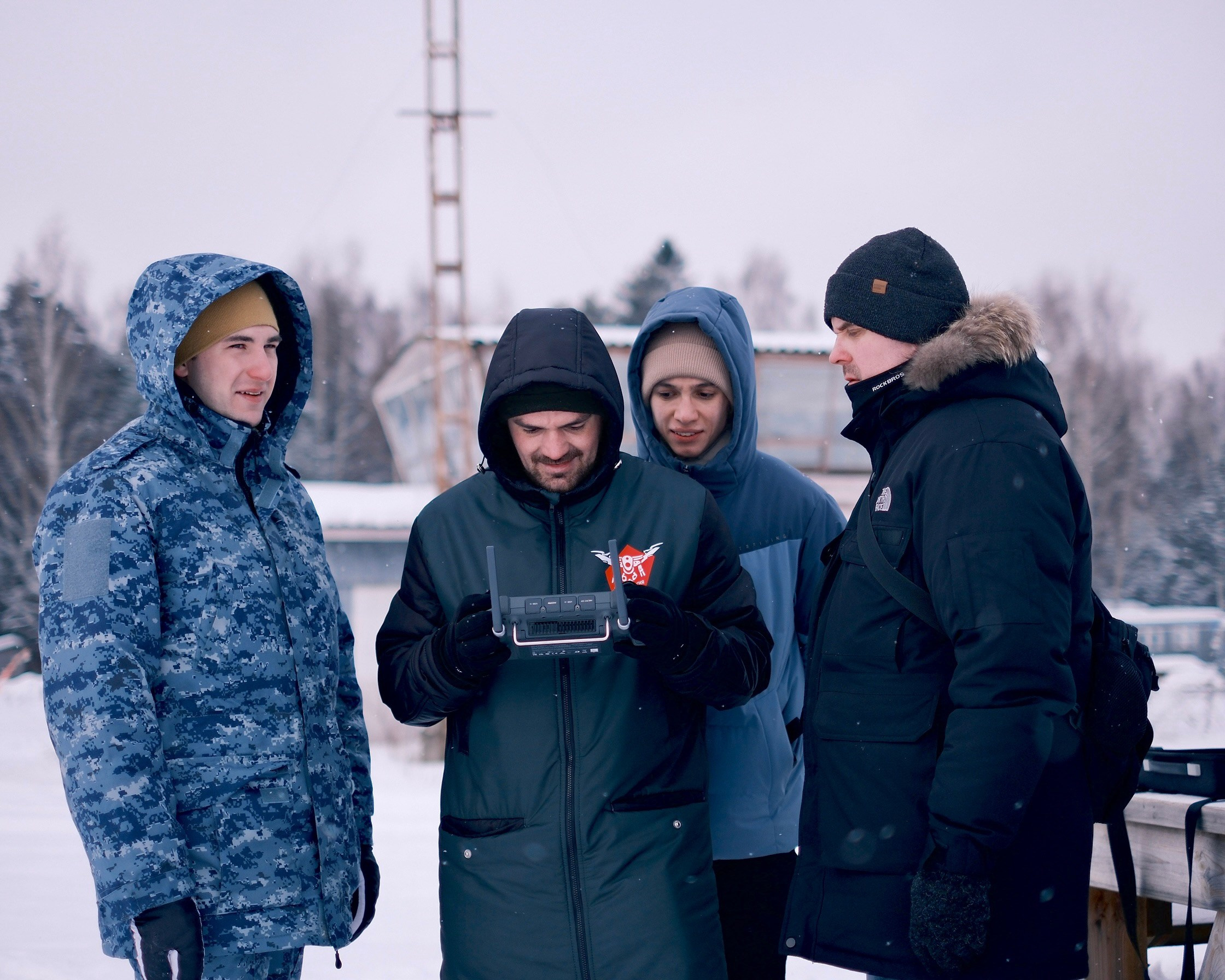 Репортаж с тренировки полетов БПЛА. Репортаж с возложения цветов 23.02.2023