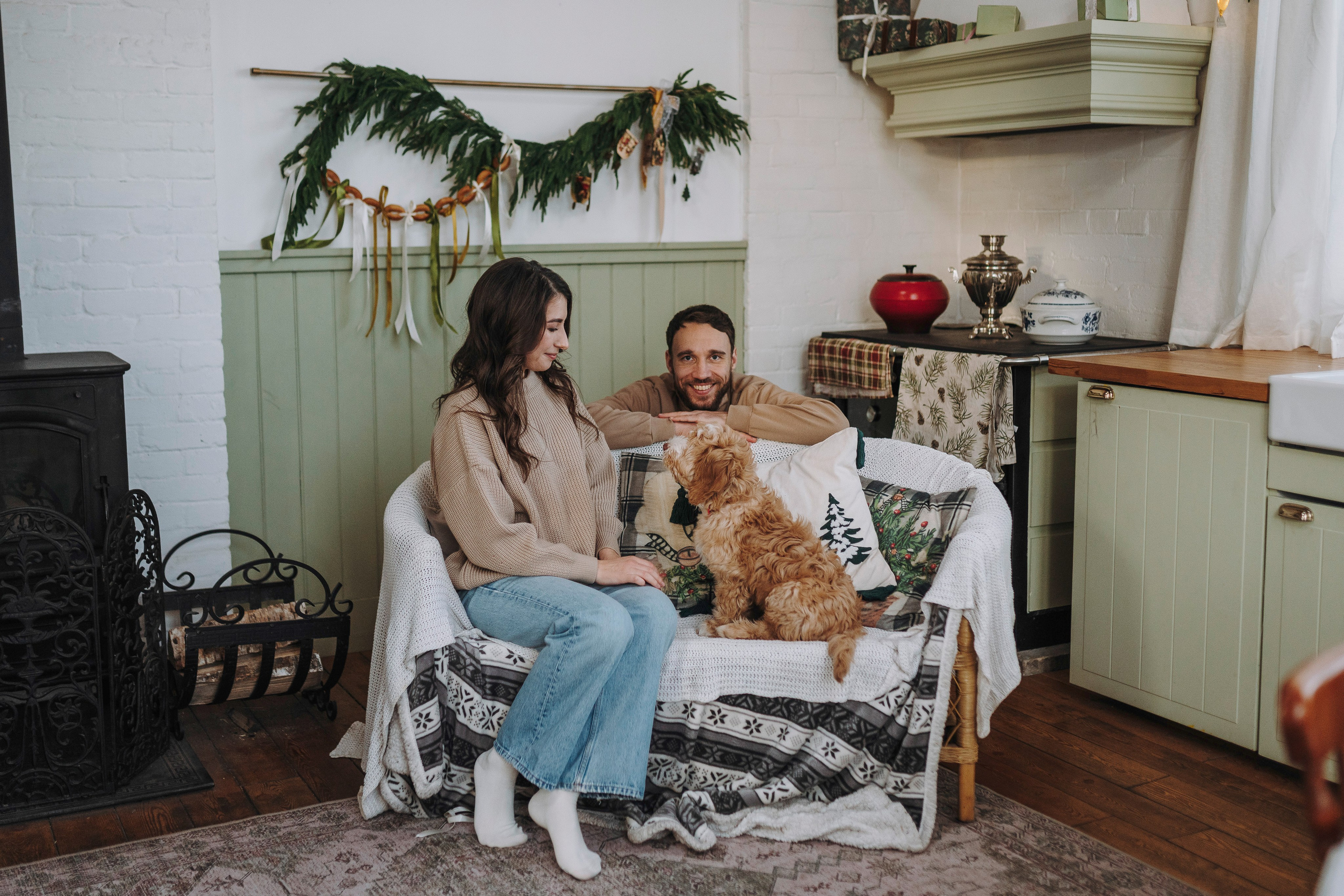 Мёрфи, Таня и Антон. Фотограф анималист в Спб недорого Олеся Майорова