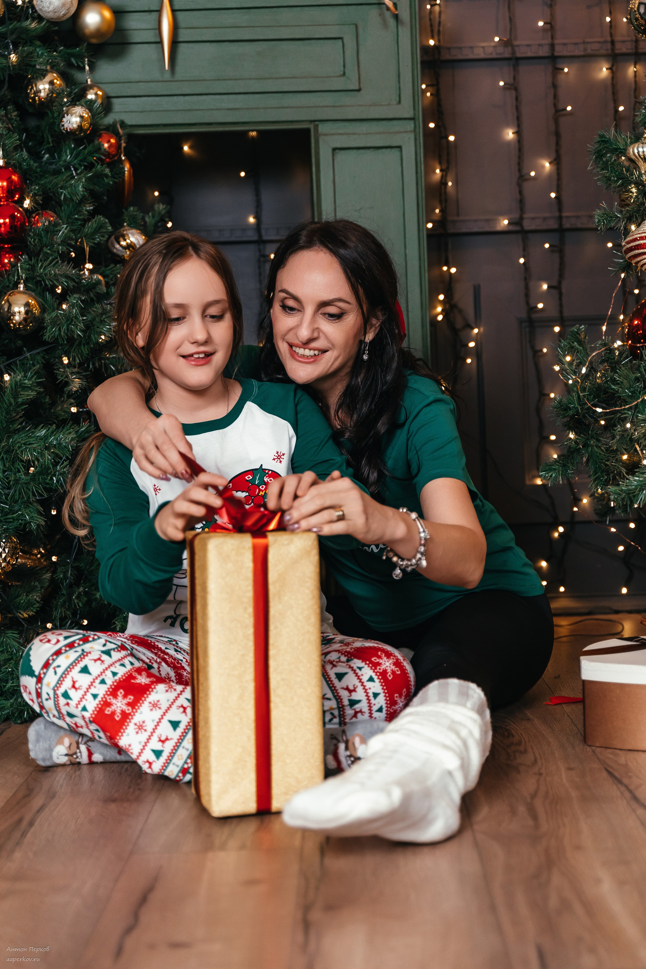 Семейная новогодняя съемка. Фотограф Антон Перков