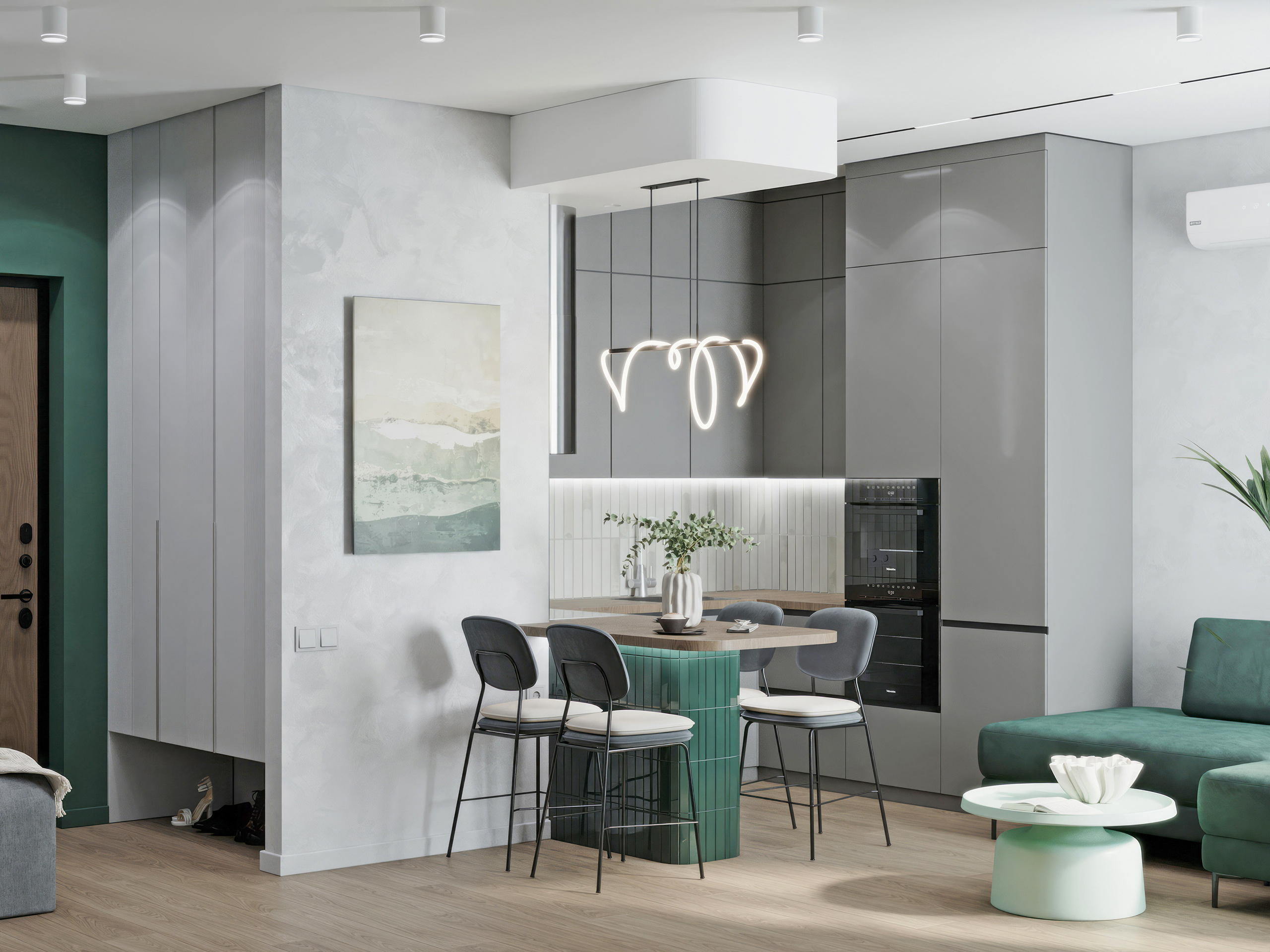 ЖК Легенда Малоохтинский. Тропический оазис. Проект в реализации. Дизайн-студия интерьеров Юлии Ивановой