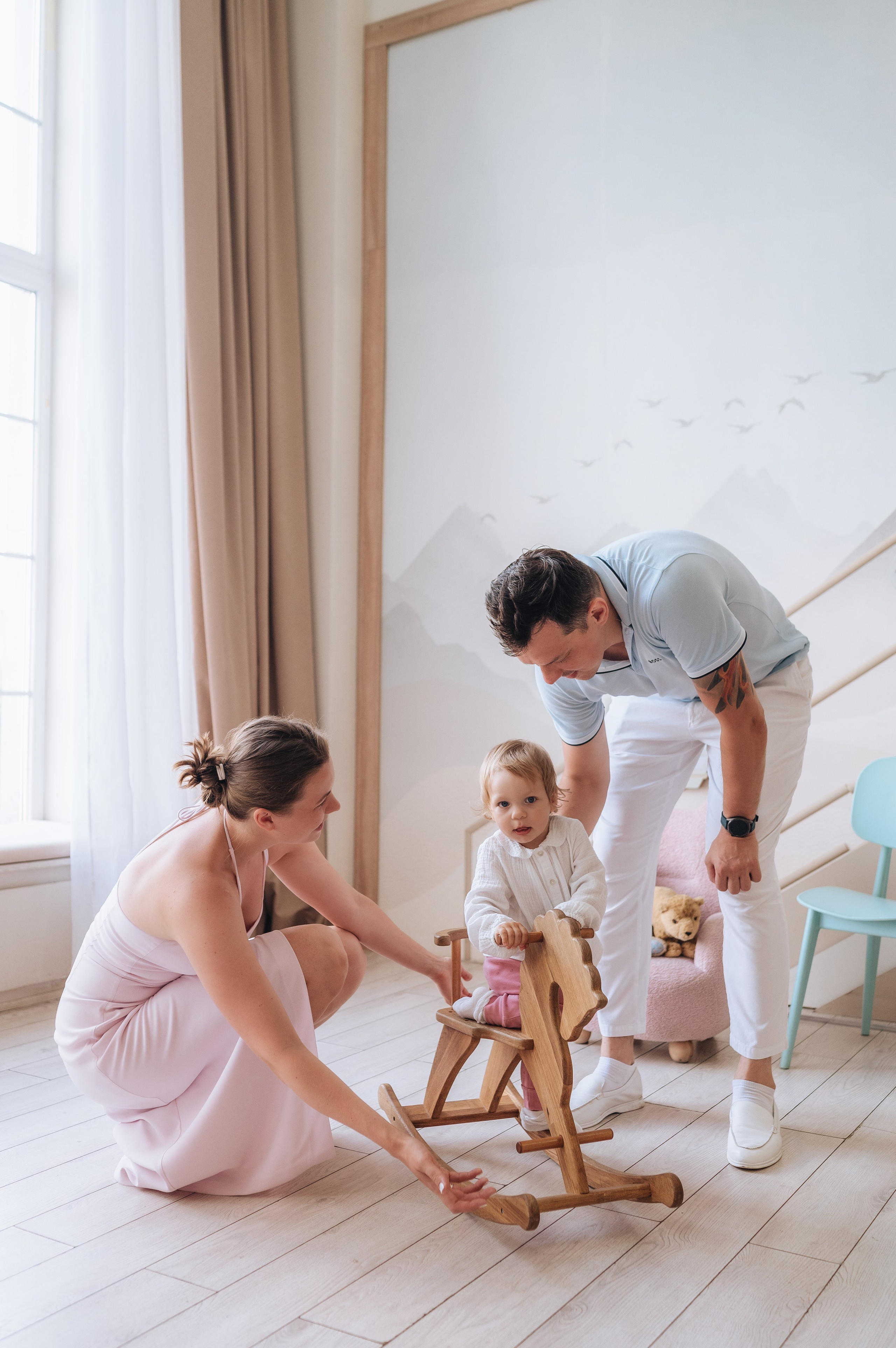 Семейная фотосессия Димы, Олеси и Насти. Фотограф в Москве и Московской области Таня Яблочкина
