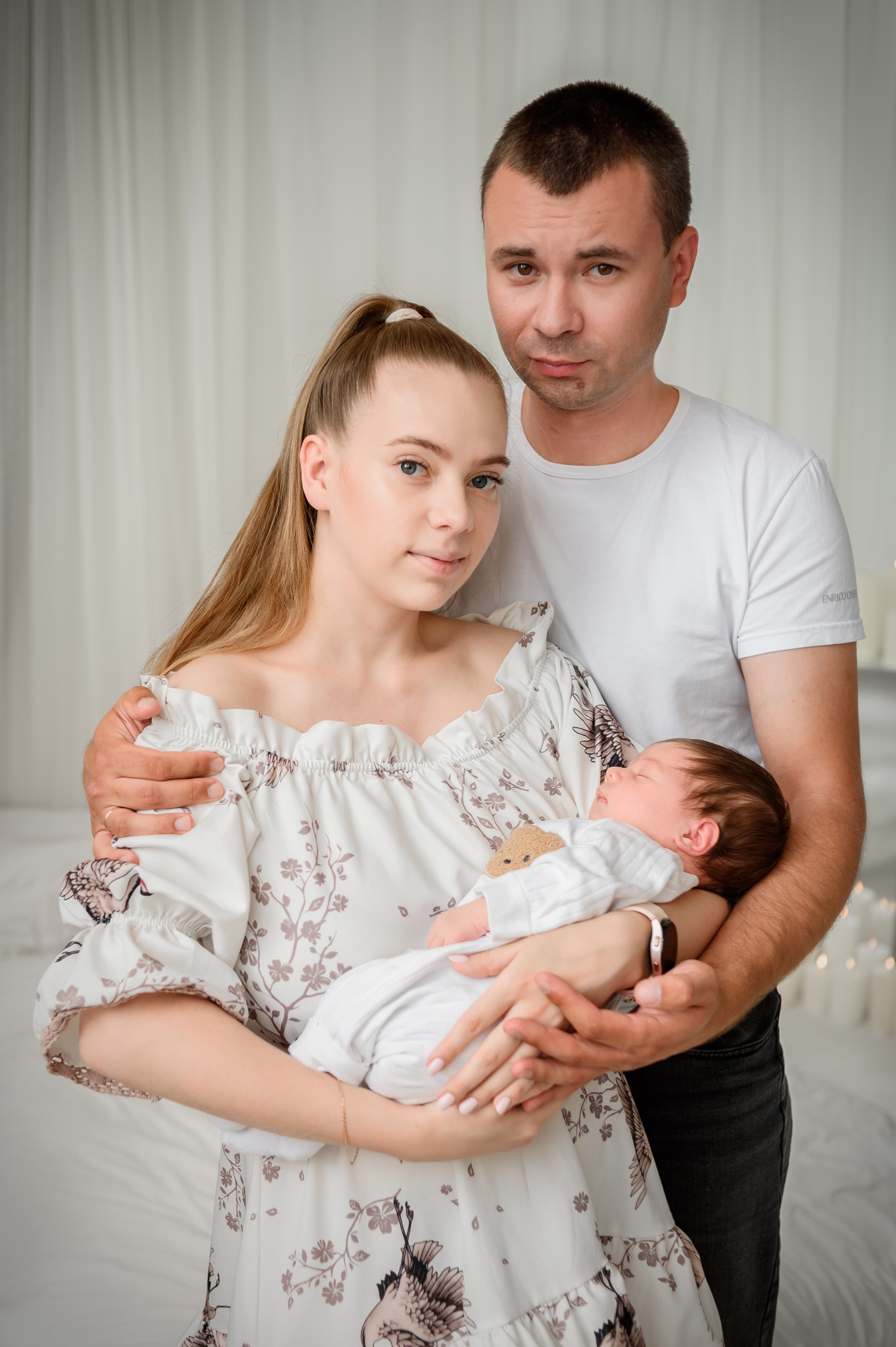 Lifestyle newborn. Фотограф новорождённых в Рязани, фотосъемка выписки из роддома, крещен