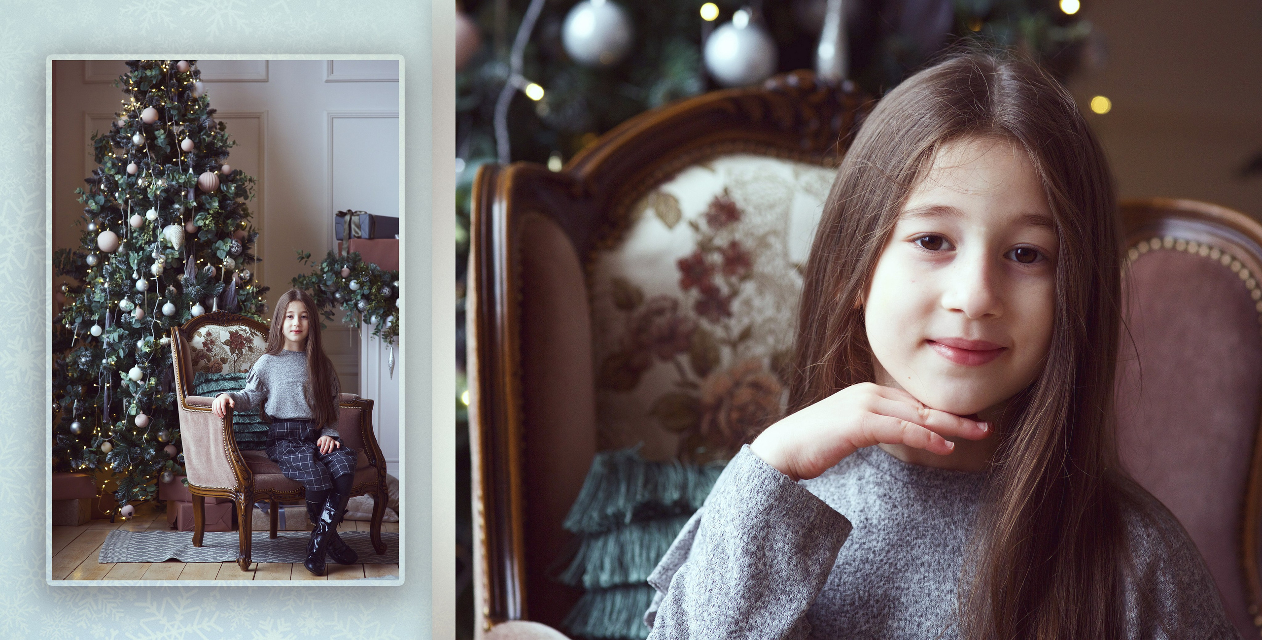 Большая дружная семья в Рождественской фотостудии. Фотохудожник Наталия Кирсанова