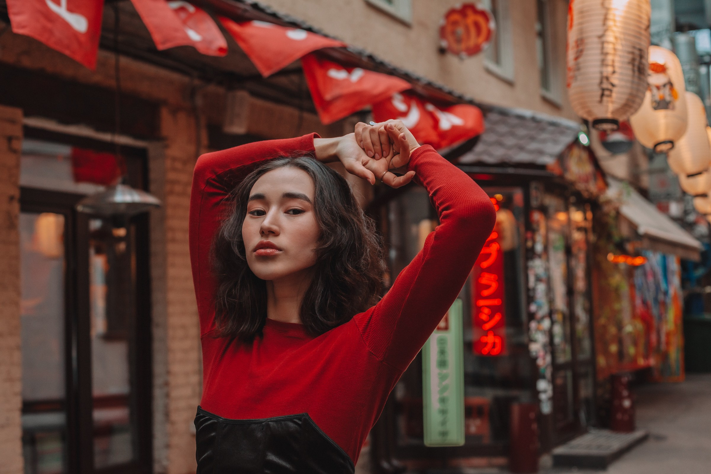 Японский квартал. Творческая съёмка. Стилист Мария. Модель Аля. Портретный и репортажный фотограф в Москве, Ольга Ларема