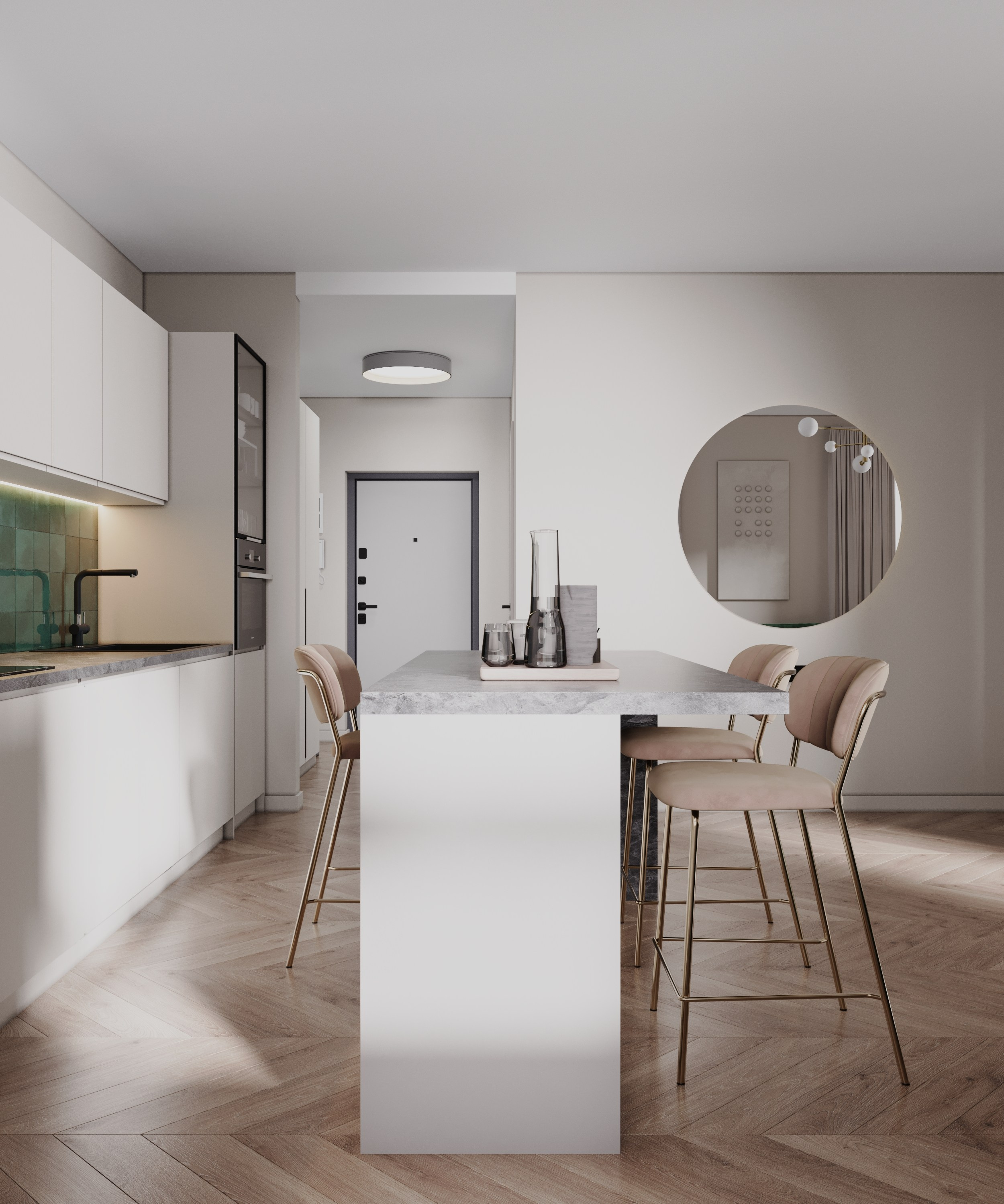 EKAT PARK, 50 m². Анастасия Дремина DREMINA INTERIORS