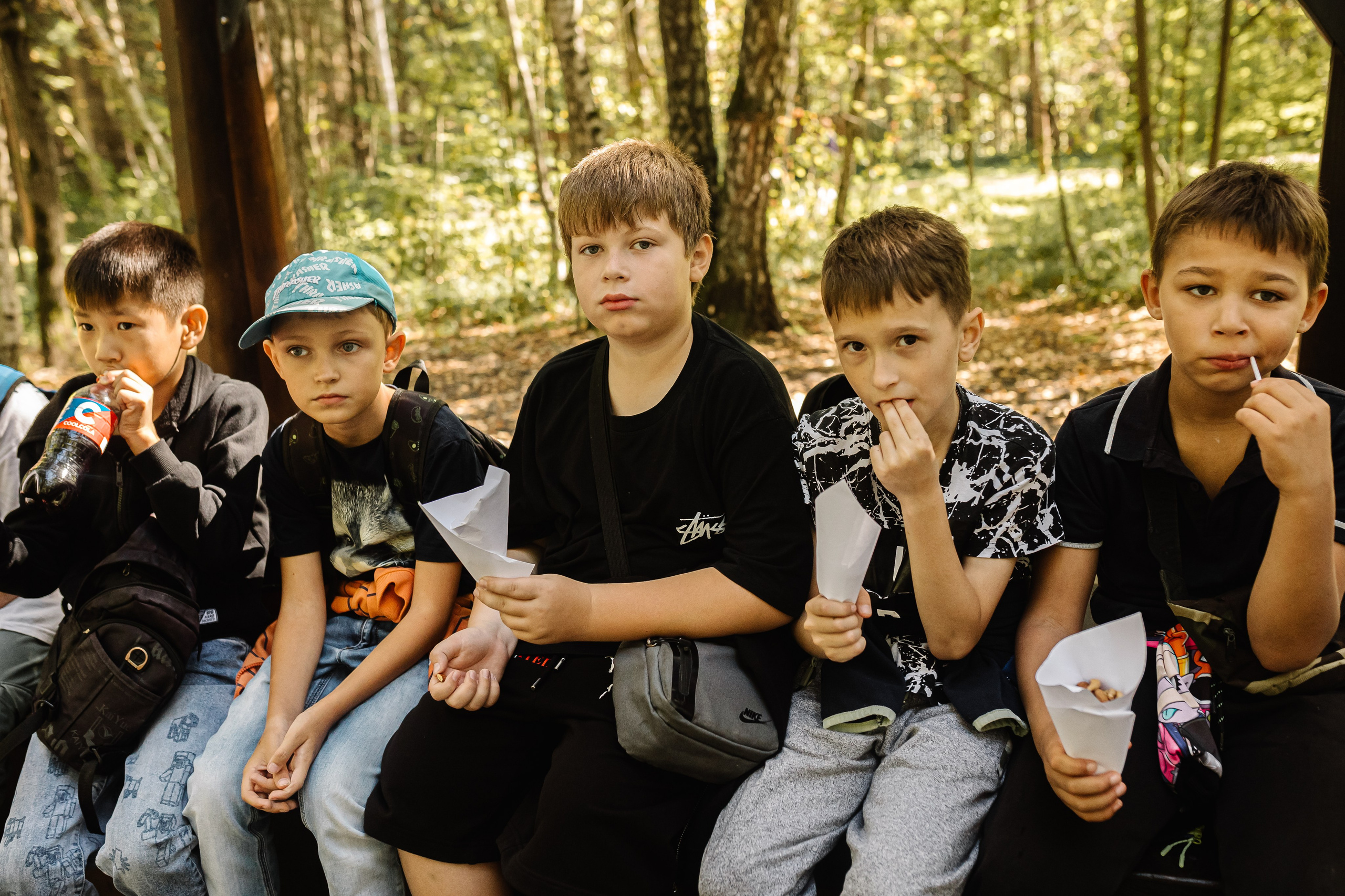 Репортаж школьной прогулки в парке. Семейный и женский фотограф в Москве Надежда Воробьева