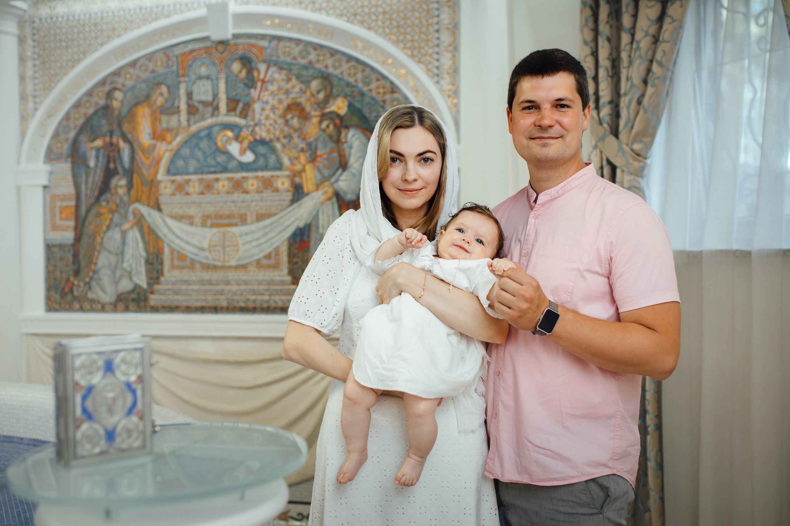 Крещение Аделины, храм Святой Троицы, июль 2024