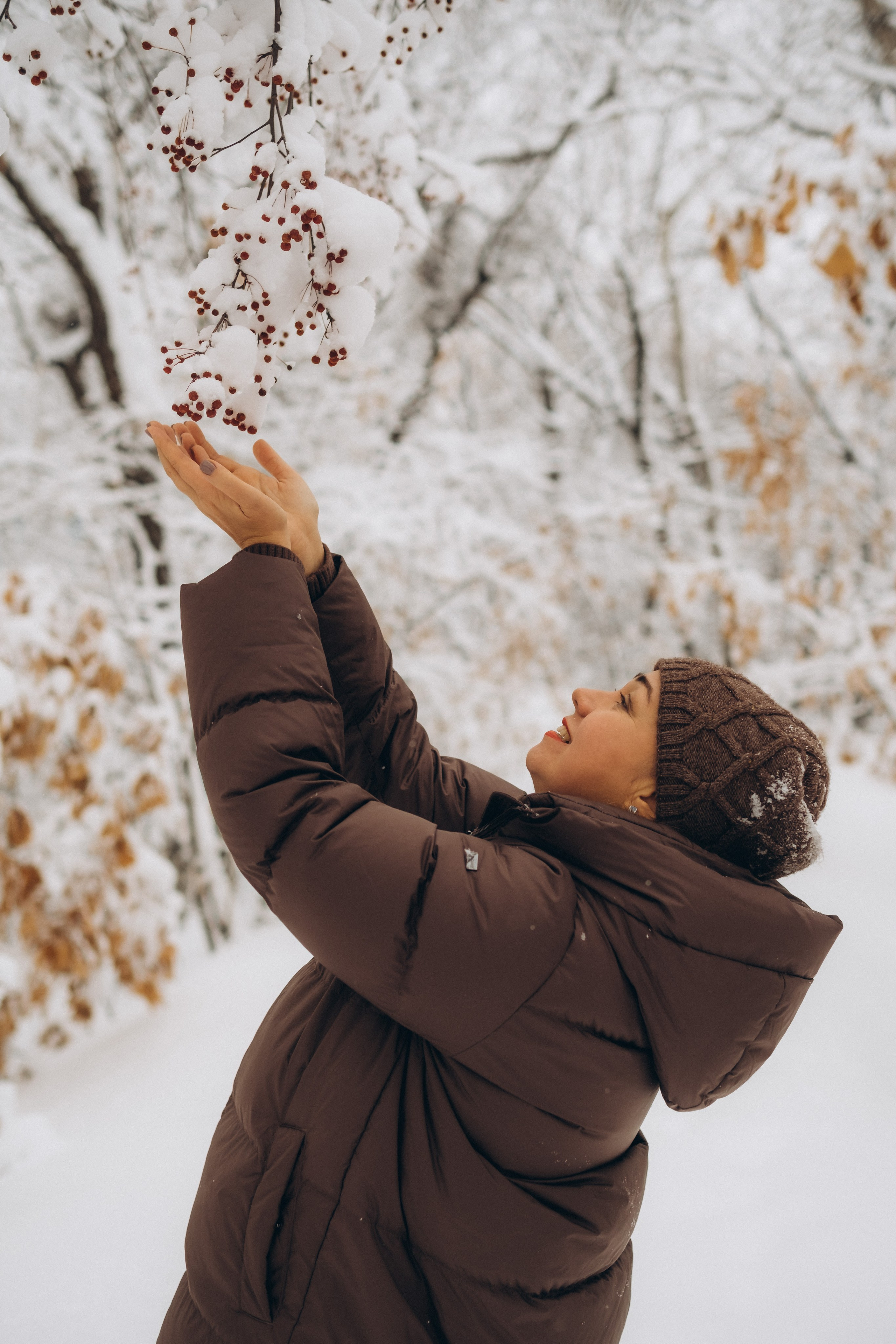 Снегопад. Улица. Семейный и женский фотограф в городе Благовещенск Надежда Буярова