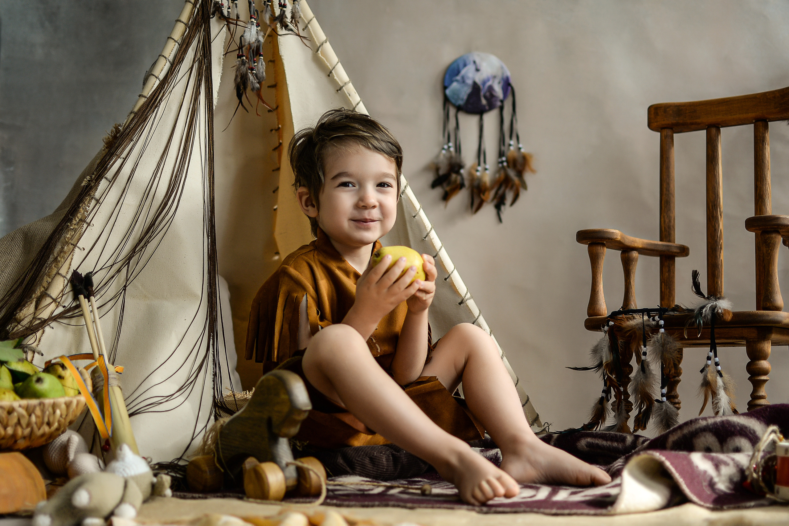 Индейцы. Сентябрь 2021 год. Детский и семейный фотограф Катерина Мишина