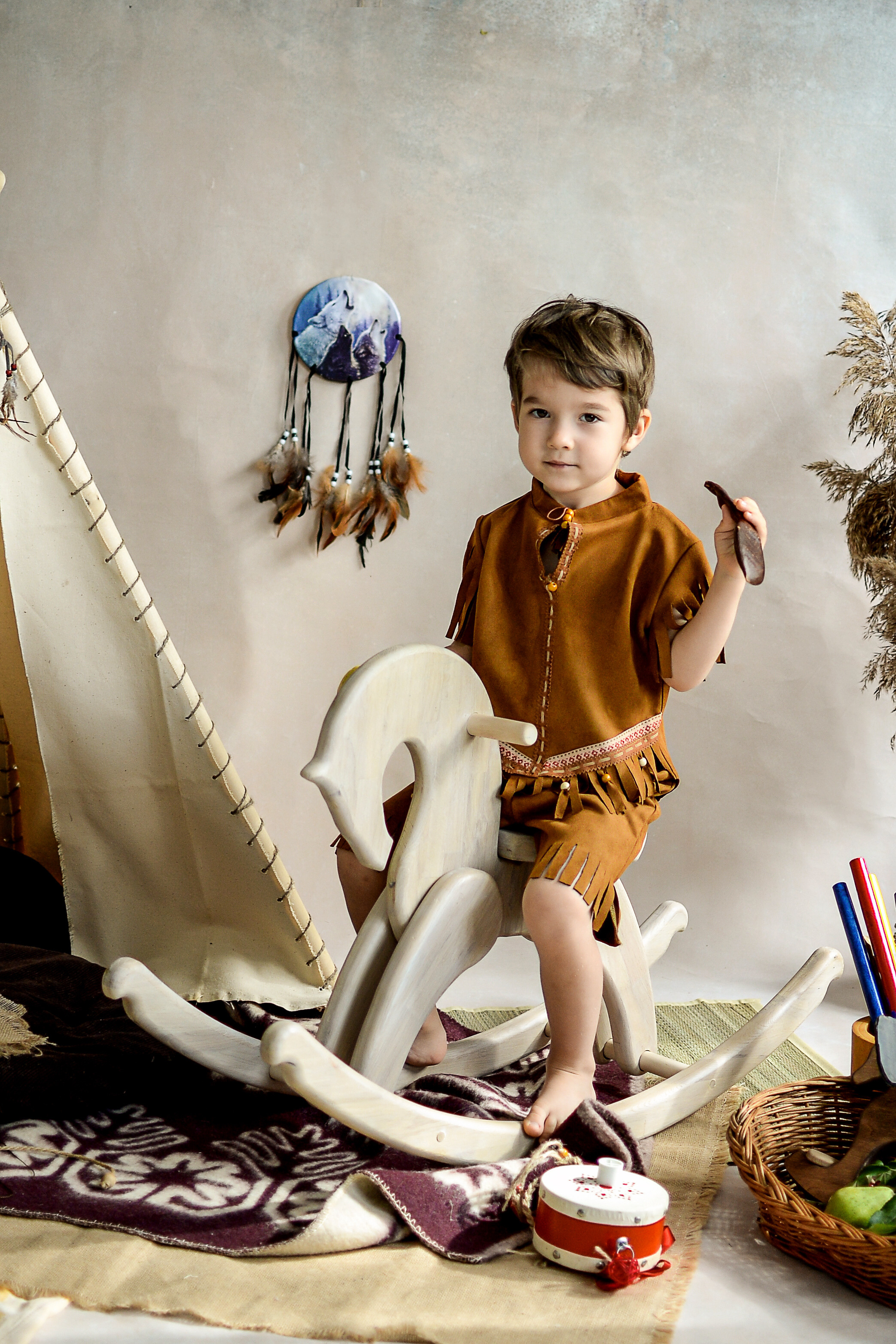 Индейцы. Сентябрь 2021 год. Детский и семейный фотограф Катерина Мишина