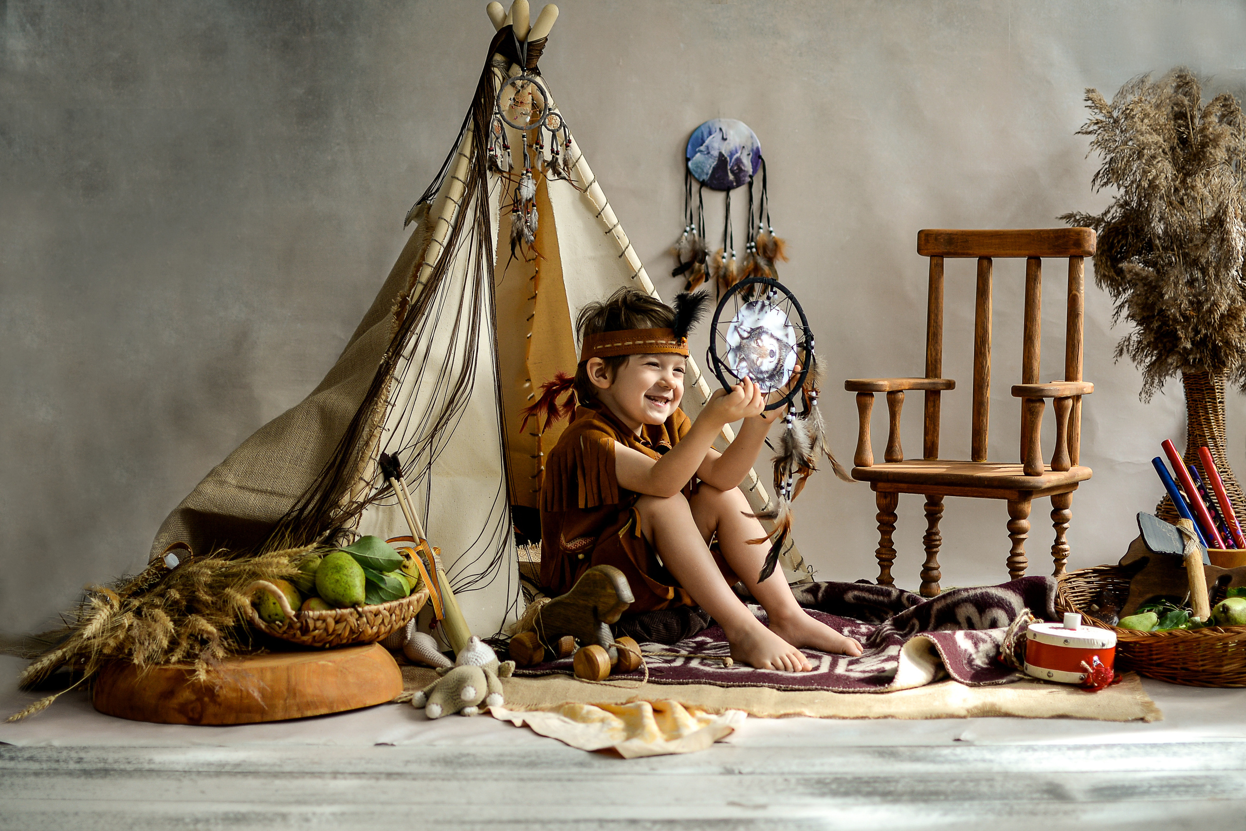 Индейцы. Сентябрь 2021 год. Детский и семейный фотограф Катерина Мишина