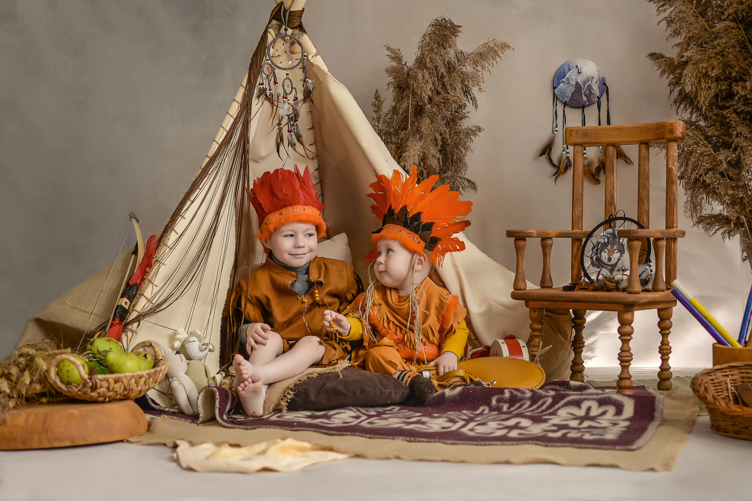 Индейцы. Сентябрь 2021 год. Детский и семейный фотограф Катерина Мишина