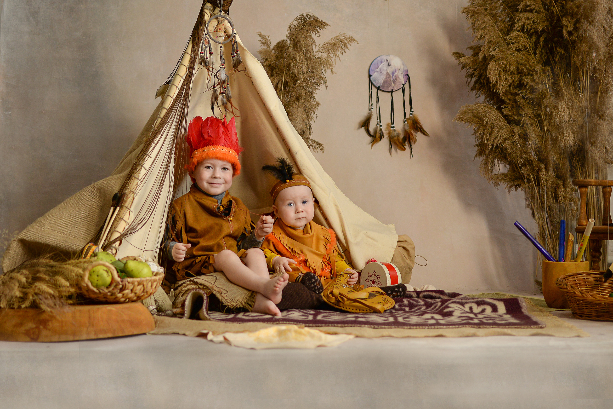 Индейцы. Сентябрь 2021 год. Детский и семейный фотограф Катерина Мишина