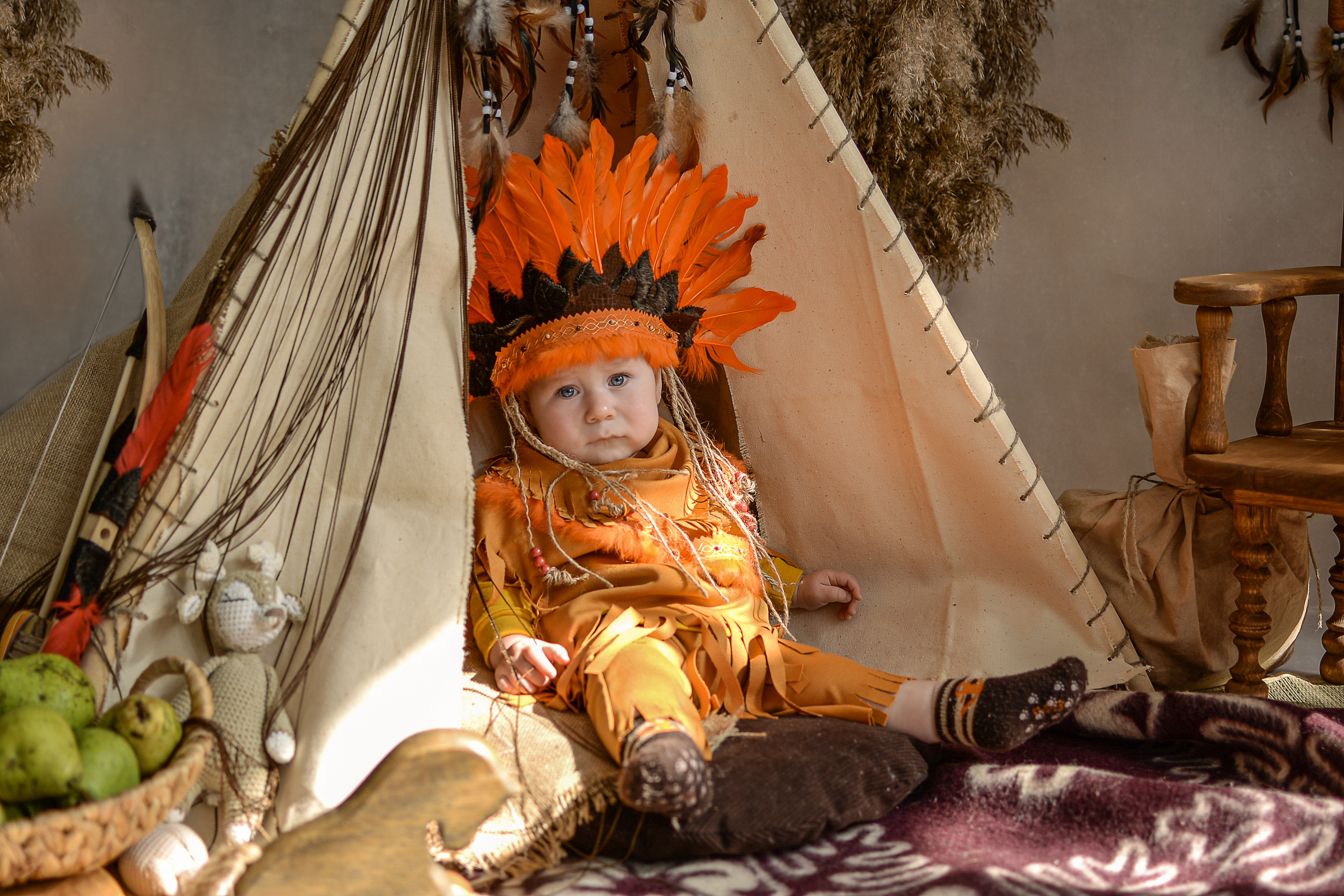 Индейцы. Сентябрь 2021 год. Детский и семейный фотограф Катерина Мишина