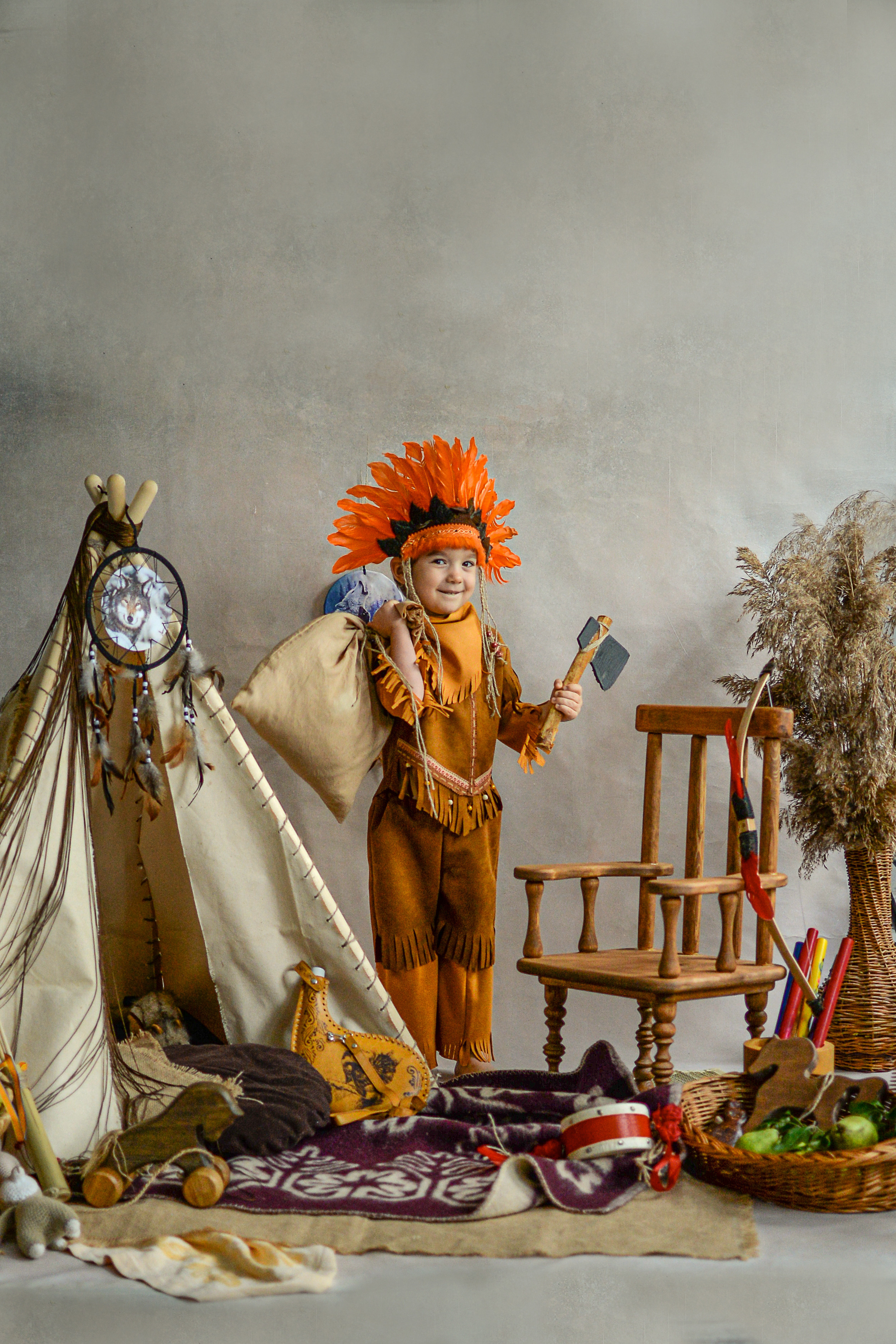 Индейцы. Сентябрь 2021 год. Детский и семейный фотограф Катерина Мишина