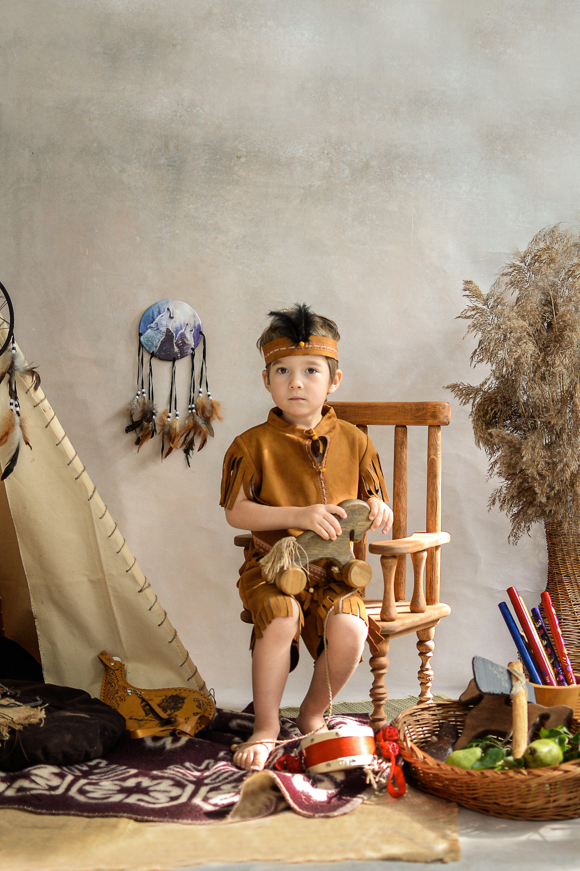 Индейцы. Сентябрь 2021 год. Детский и семейный фотограф Катерина Мишина