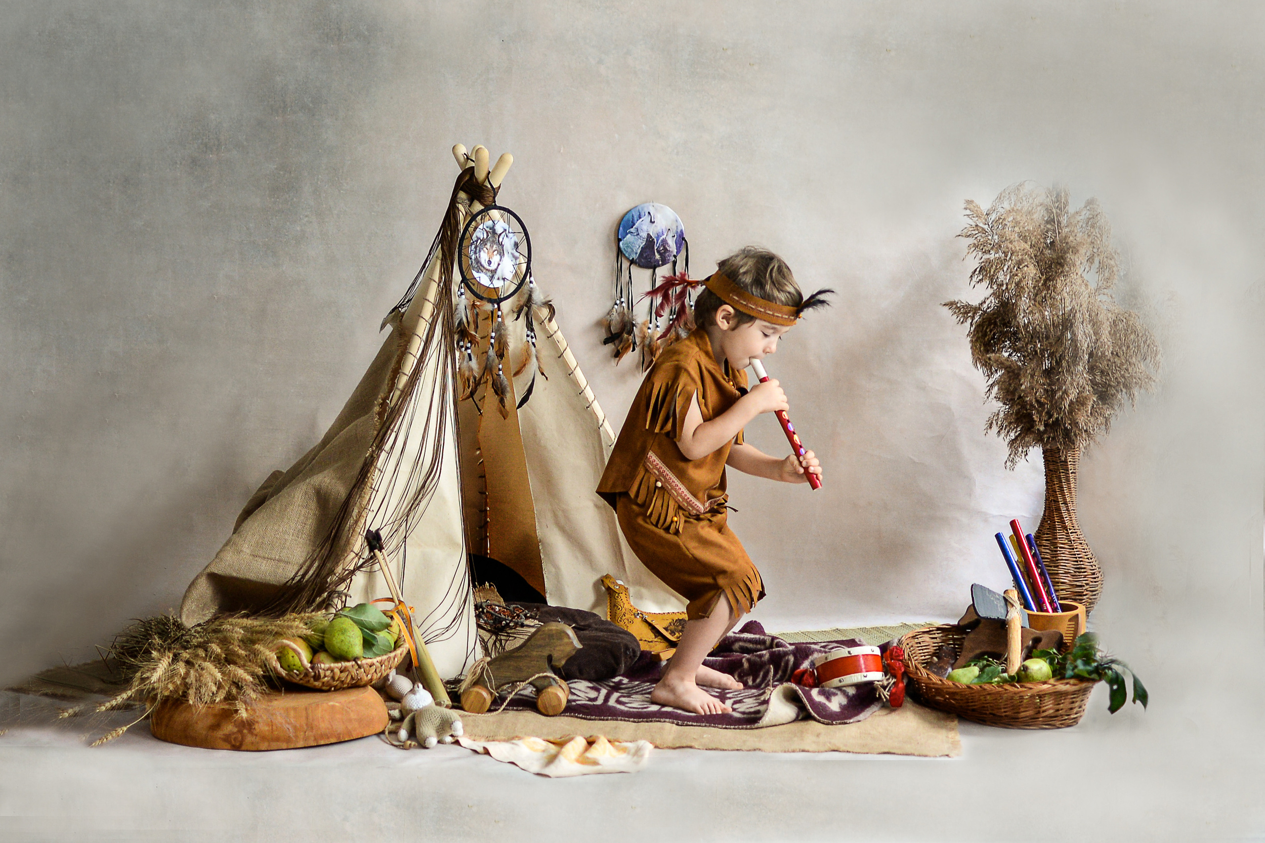 Индейцы. Сентябрь 2021 год. Детский и семейный фотограф Катерина Мишина