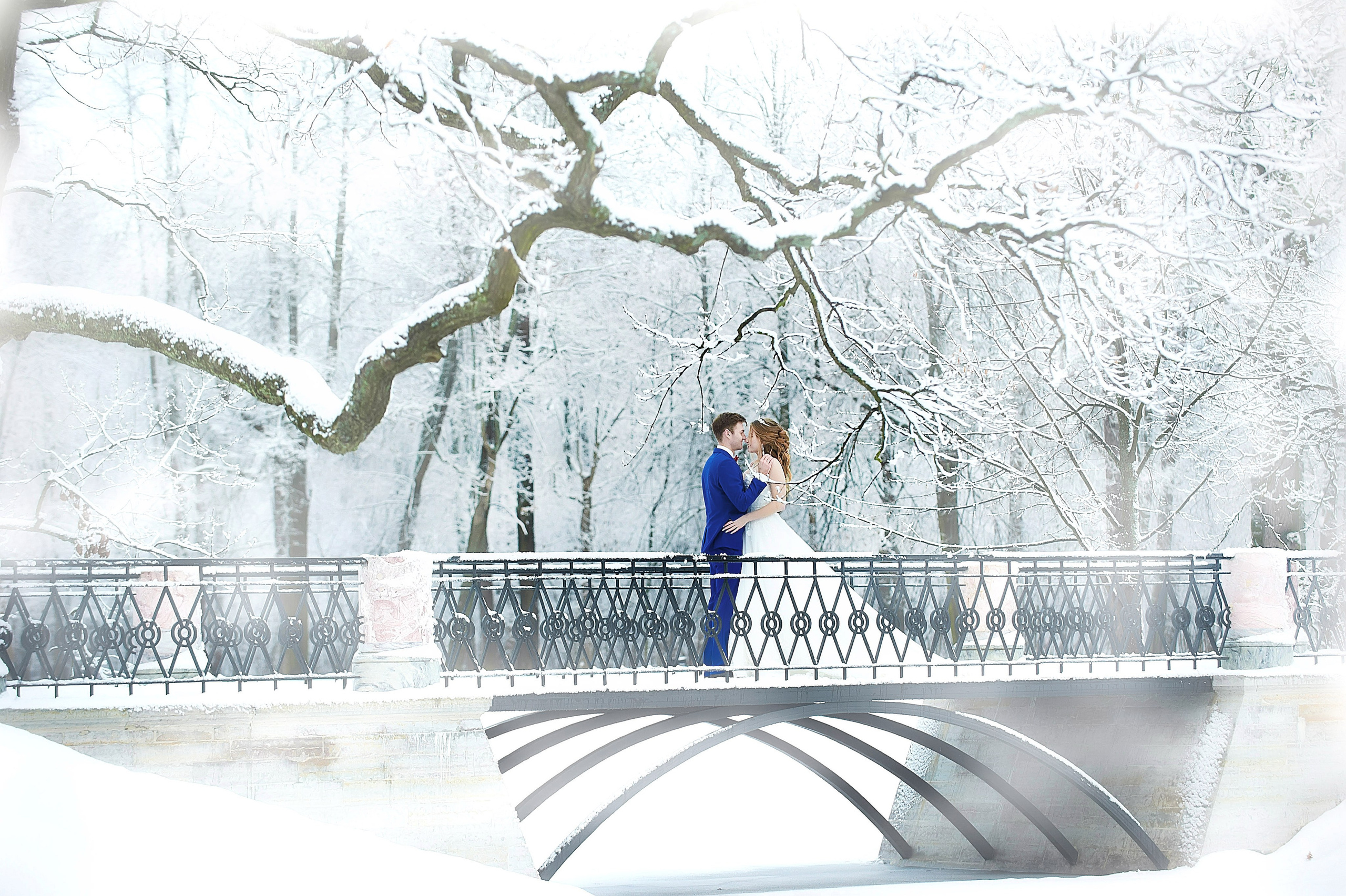Надежда и Владислав (зимняя свадебная фотосессия в Пушкине в Екатерининском парке). Портретный, семейный и свадебный фотограф в Санкт-Петербурге и в Пушкине Ширяев Денис