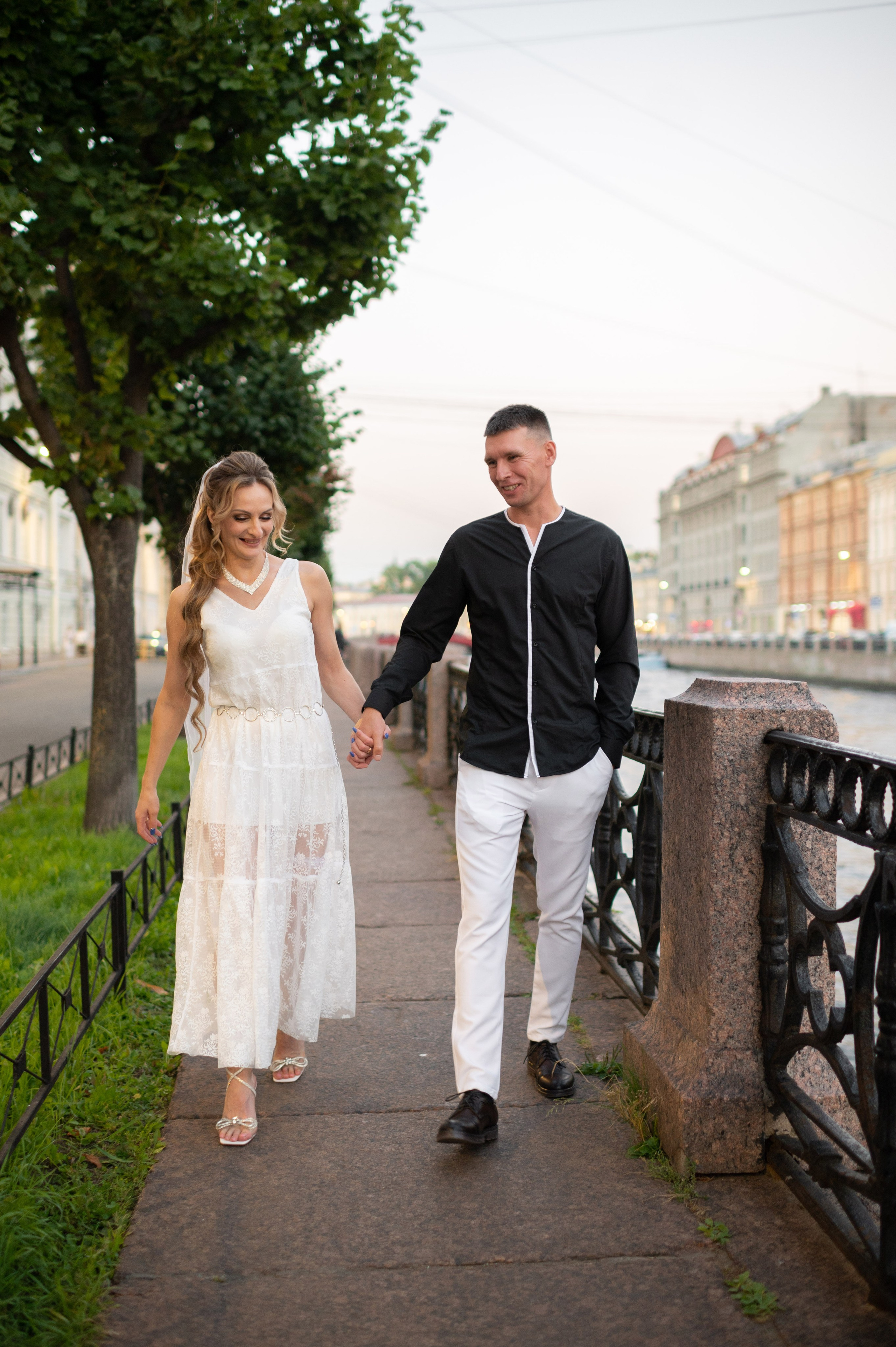 Екатерина и Андрей (свадебная фотосессия в вечернем Петербурге). Портретный, семейный и свадебный фотограф в Санкт-Петербурге и в Пушкине Ширяев Денис