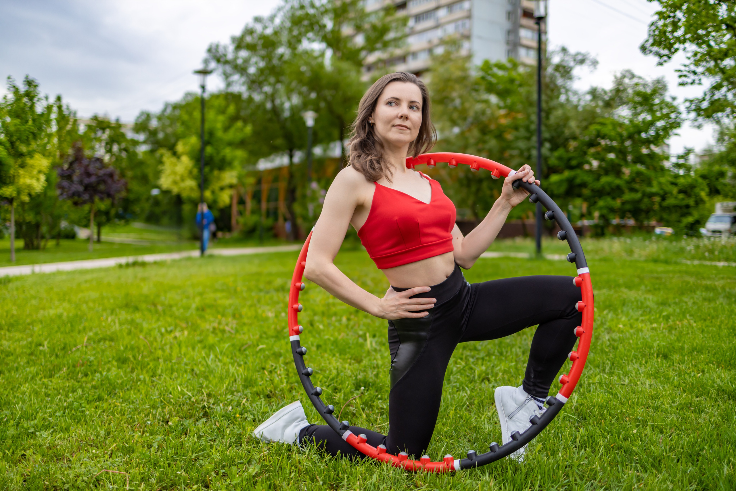 Спортивная фотосессия с хула хупом и йога, пилатес. Репортажный, семейный и студийный фотограф в Москве Демин Алексей