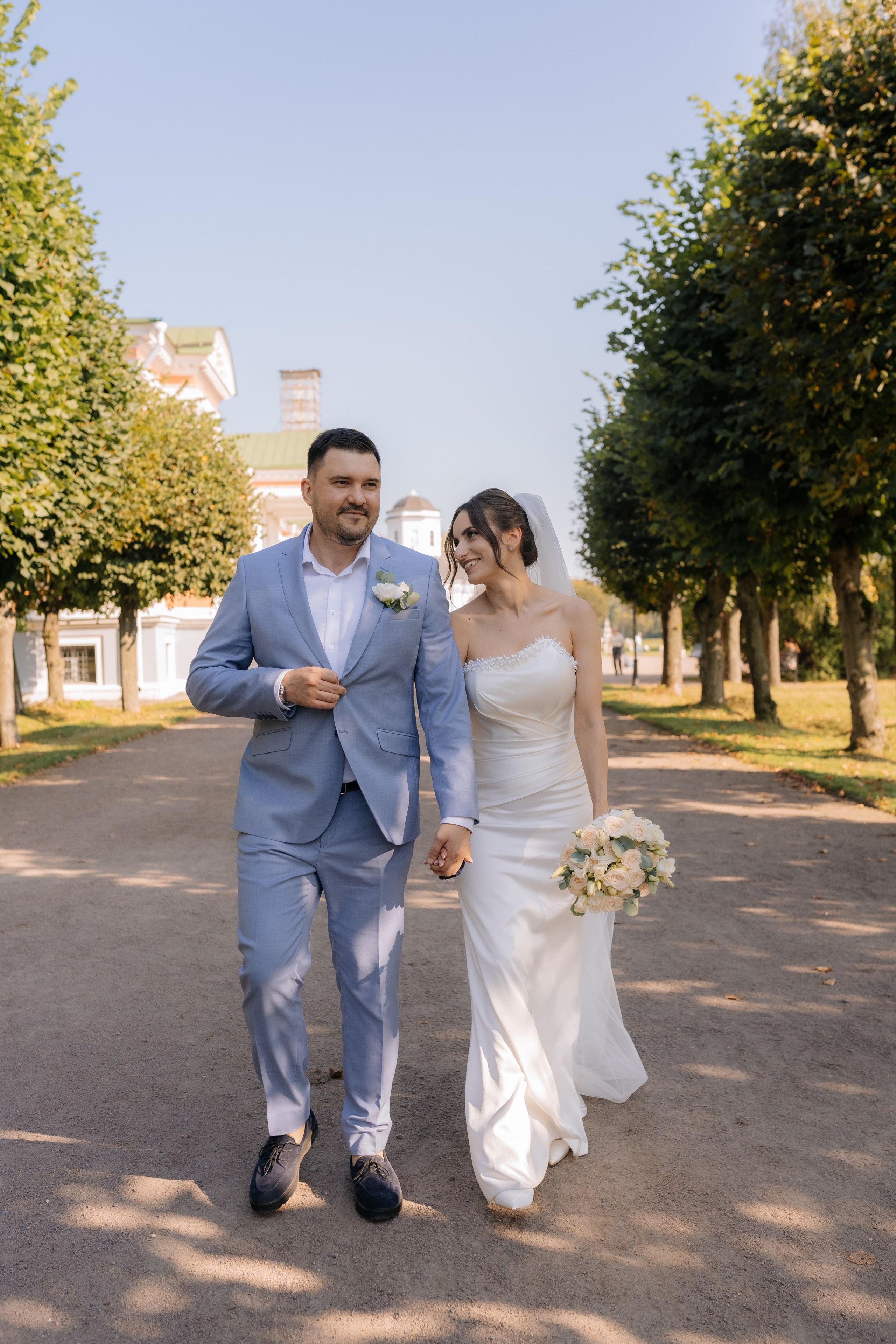 Свадебная фотосессия в Москве, парк Кусково. Свадебный фотограф в Москве Анна Полушина