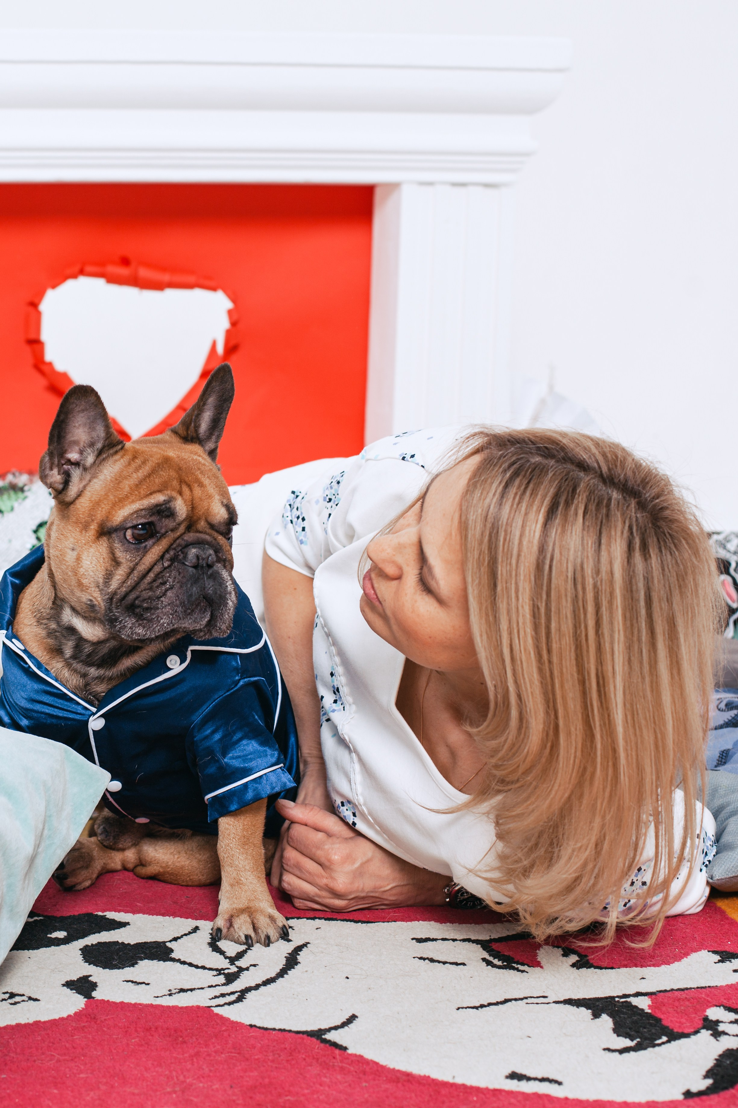 Пижамная вечеринка французских бульдогов и их хозяев. Фотограф-анималист Татьяна Степанова