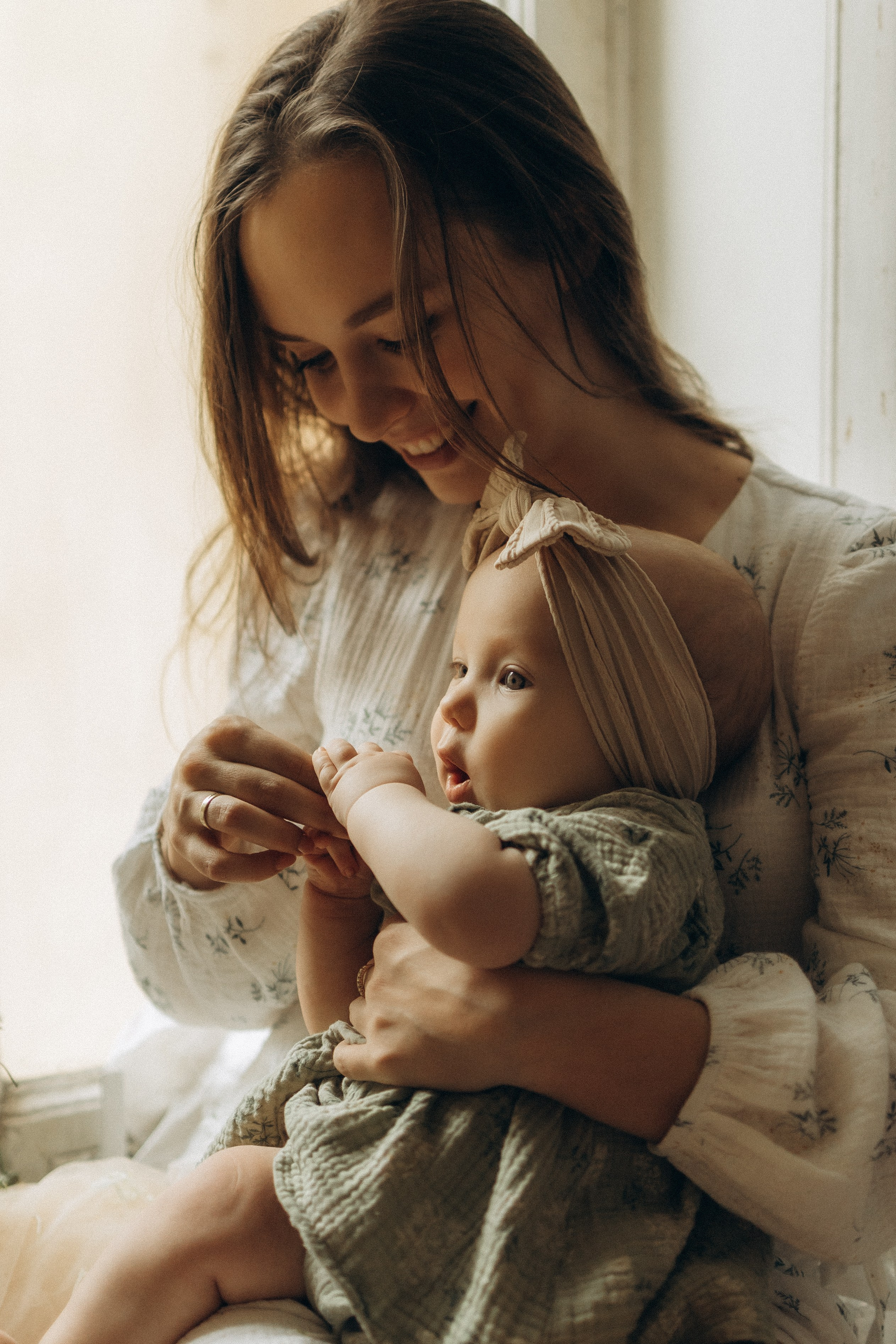 Аня и малышка Настя. Семейный, домашний, ньюборн фотограф Москва Цветкова Елизавета