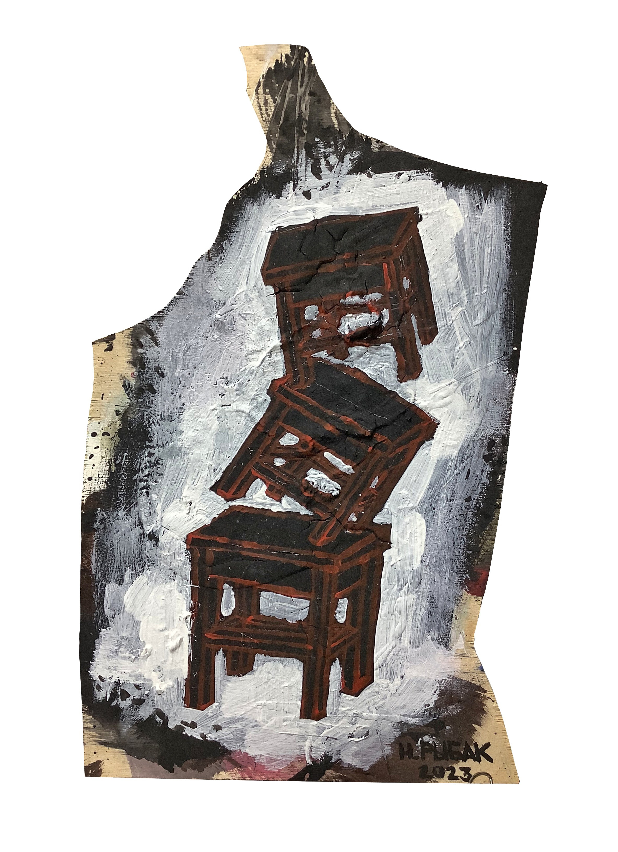 Табуретки на палитрах. Художник Рыбак Николай