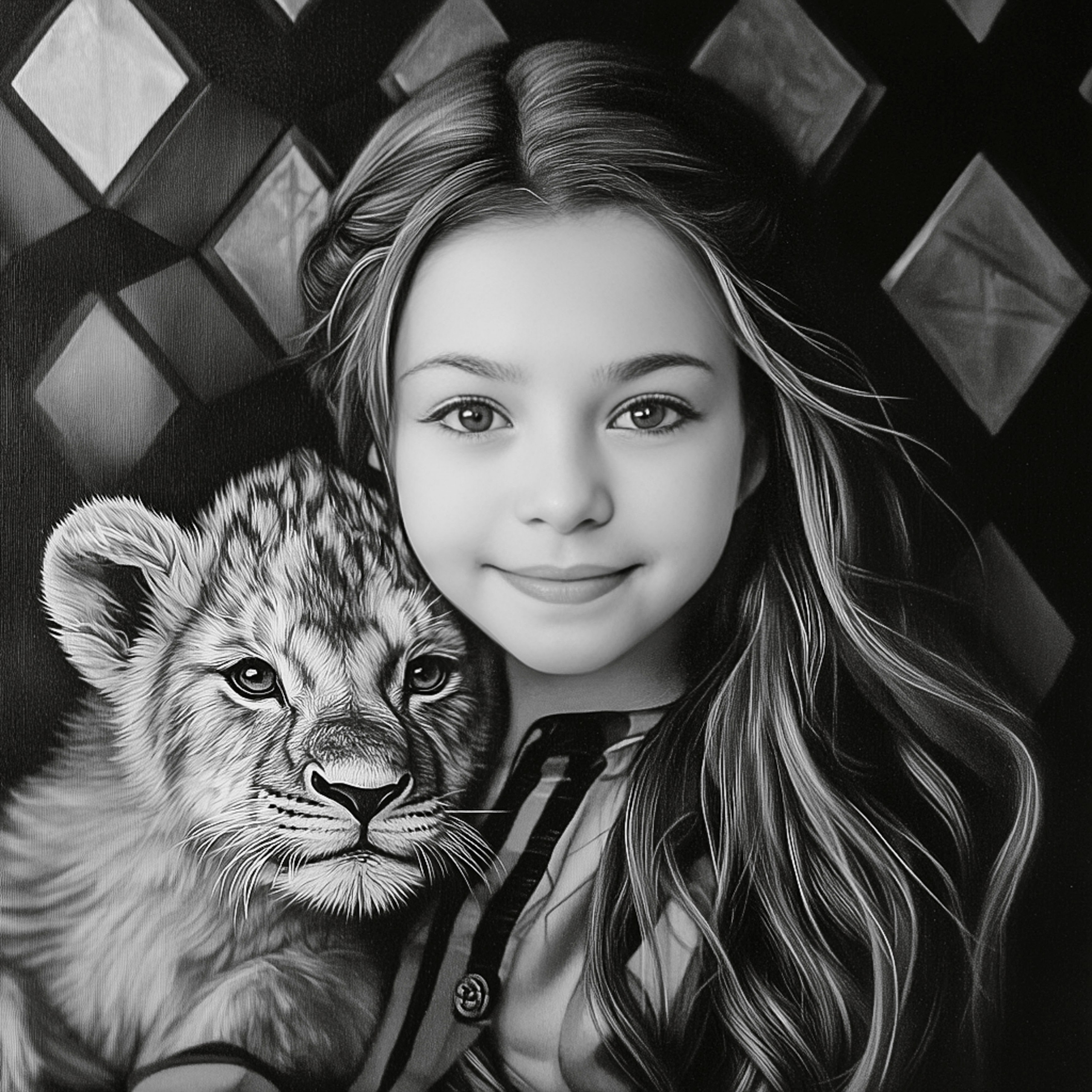 Нейрофотосессия для Лизы. Девочка с львенком и змеей. ФотоХудожник Харитонова Ирина г. Санкт-Петербург
