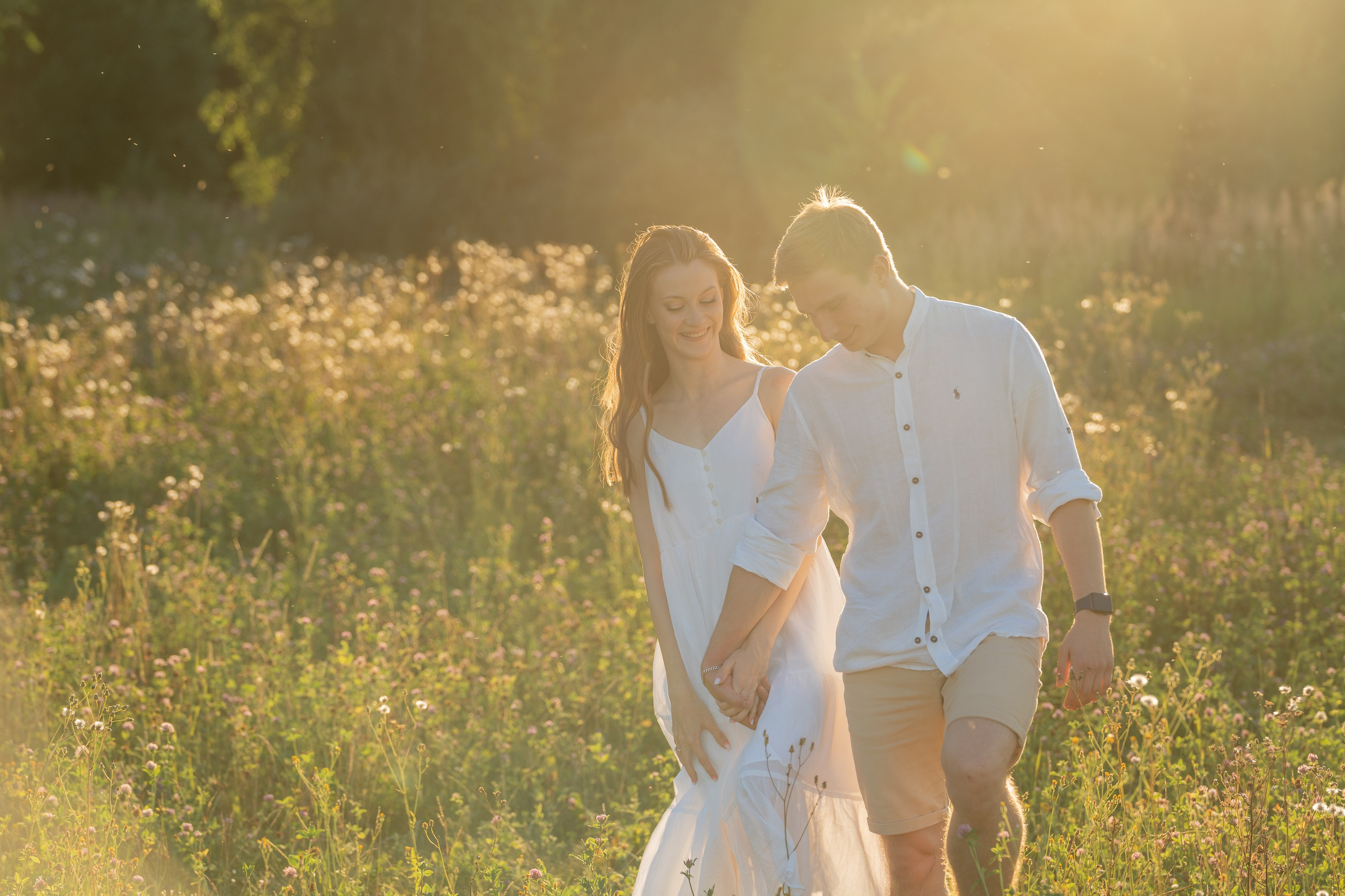 Фотосессия на природе для двоих. Портретный фотограф Олеся Владимирова в Москве