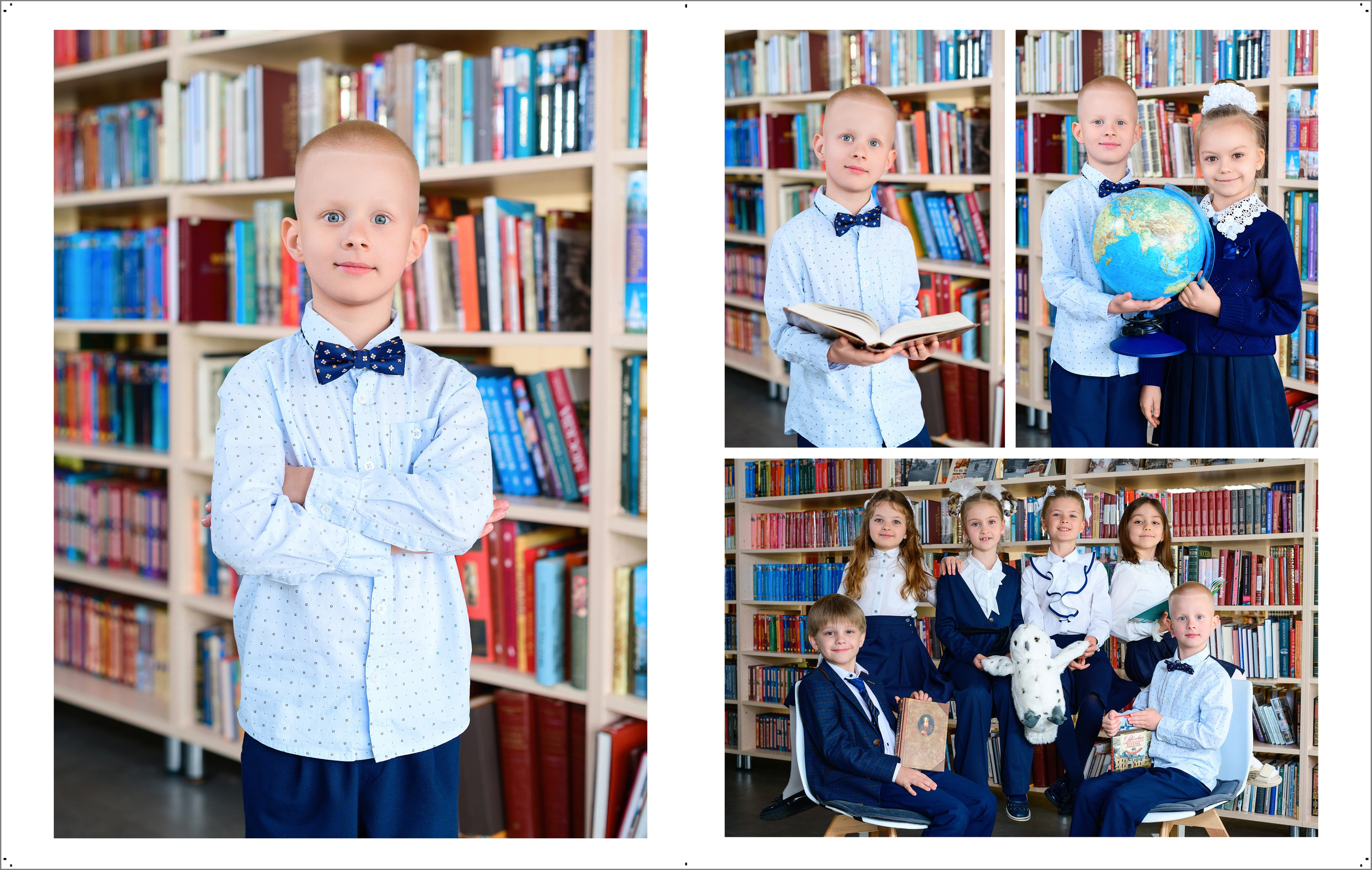 Выпускной альбом 1-4 класс за 2400 руб. на 2 разворота. Выпускной школьный альбом в Москве / Школьный фотограф Юлия Михайленко