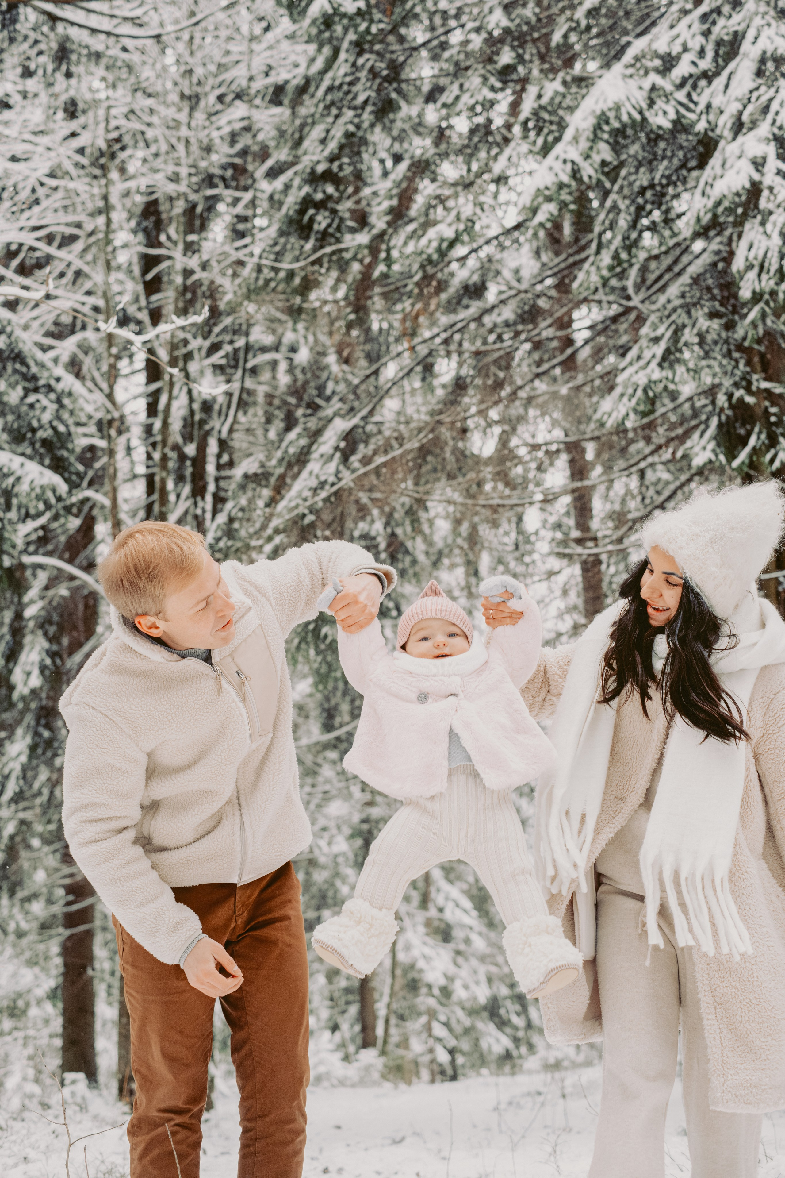 Зимняя история Яны, Леши, Мии и Фанты. Семейный и детский фотограф в Санкт-Петербурге