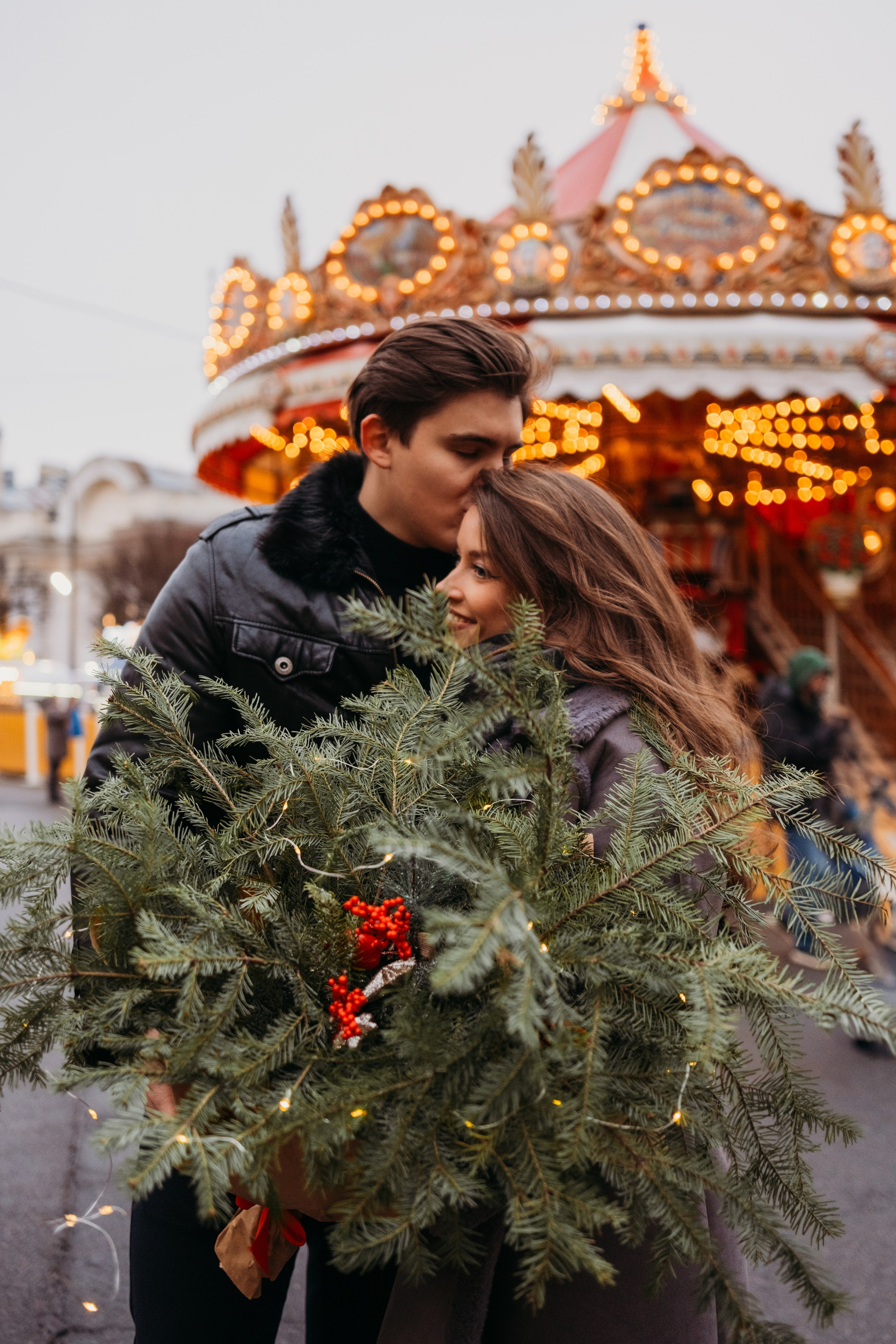 Аня и Даня: новогодняя прогулка. Семейный и детский фотограф в Санкт-Петербурге