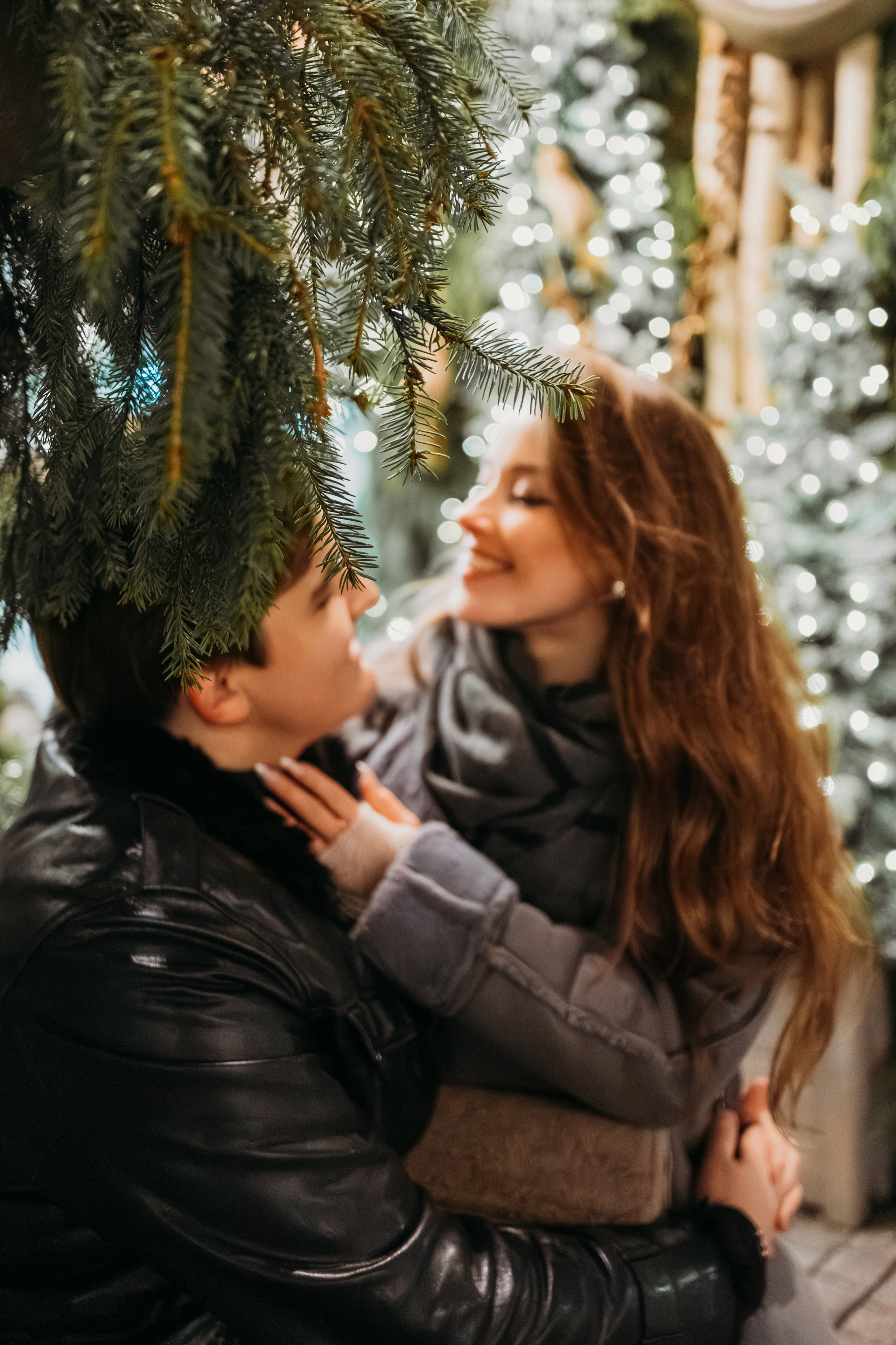 Аня и Даня: новогодняя прогулка. Семейный и детский фотограф в Санкт-Петербурге