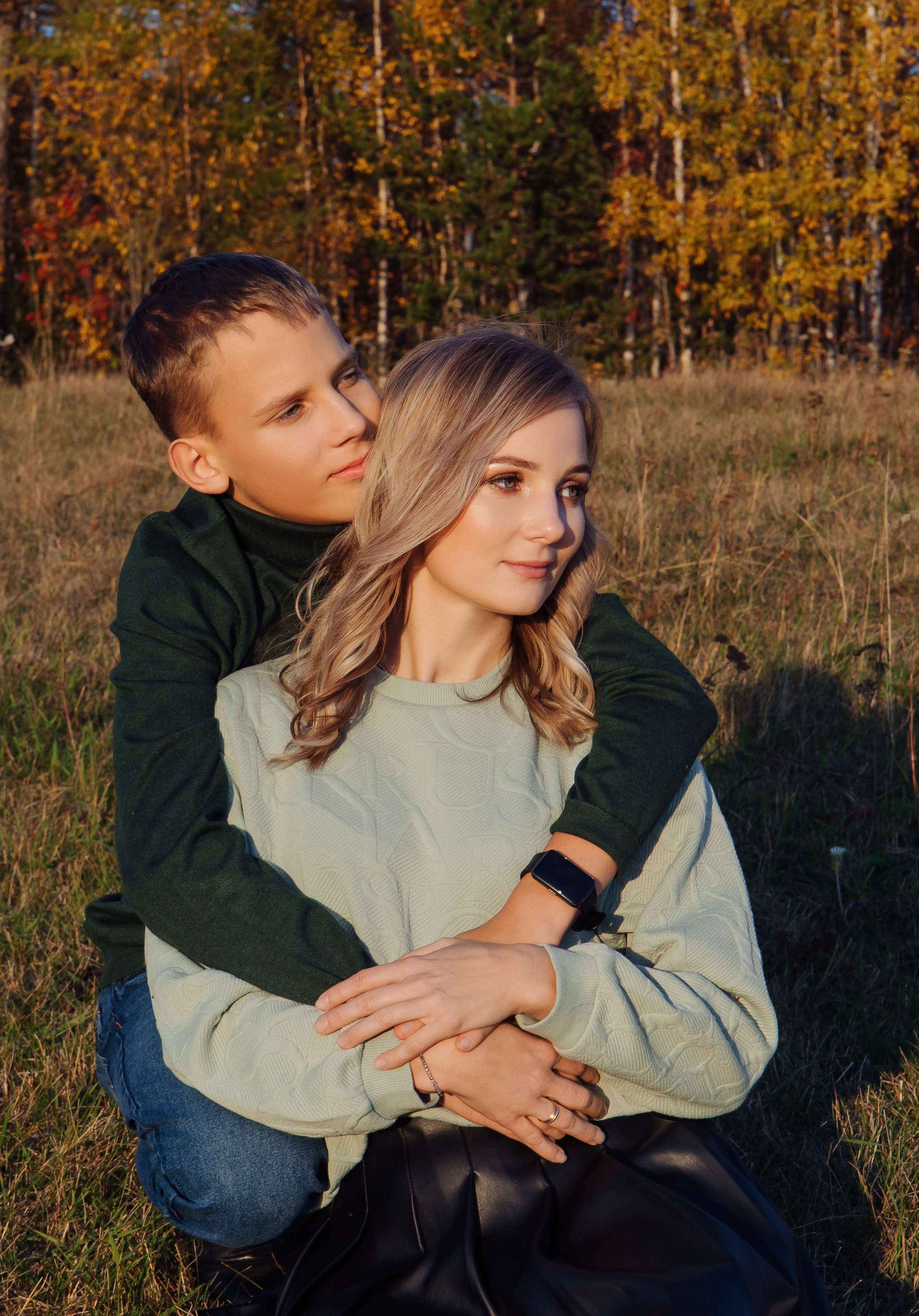 Олеся с семьей