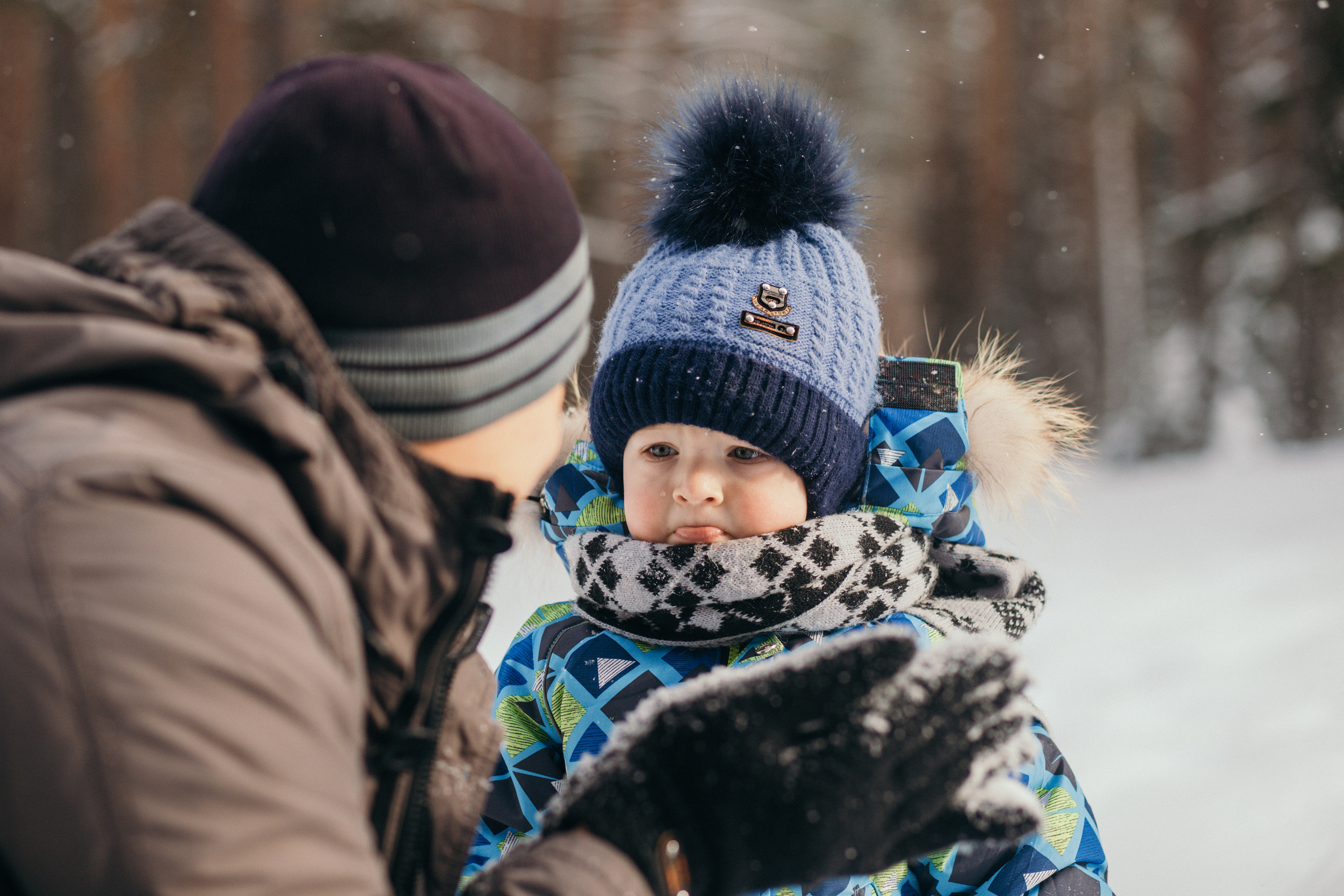 Зимняя прогулка. История про Дениса, Любу и малыша Алексея. Семейный фотограф в Вышнем Волочке — Ульяна Иванова | Фотосессии для всей семьи
