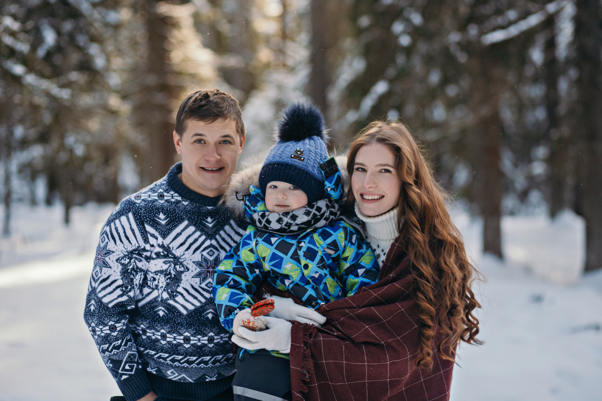 Зимняя прогулка. История про Дениса, Любу и малыша Алексея. Семейный фотограф в Вышнем Волочке — Ульяна Иванова | Фотосессии для всей семьи