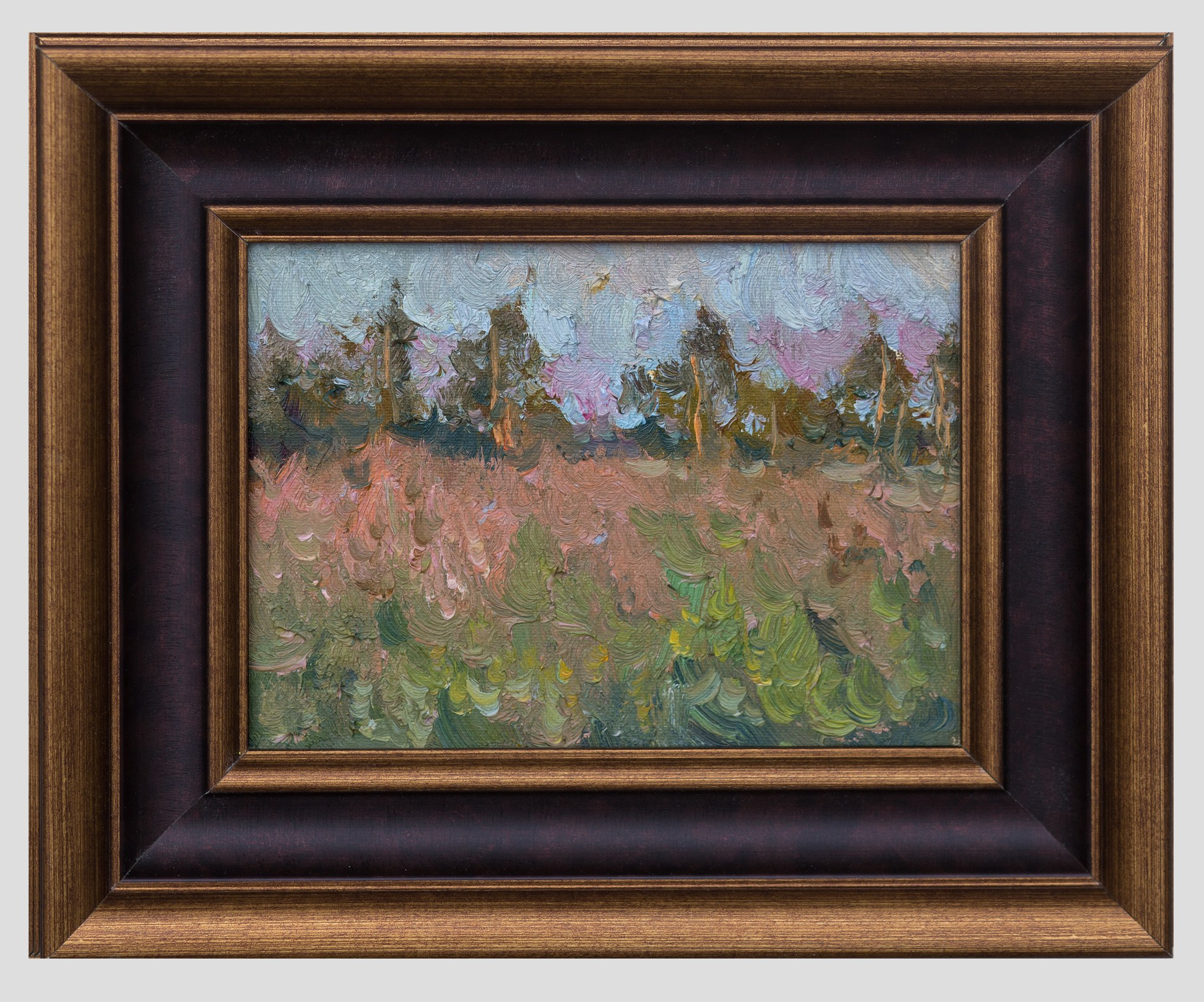 Последние лучи заходящего солнца. Художник Александр Каверин