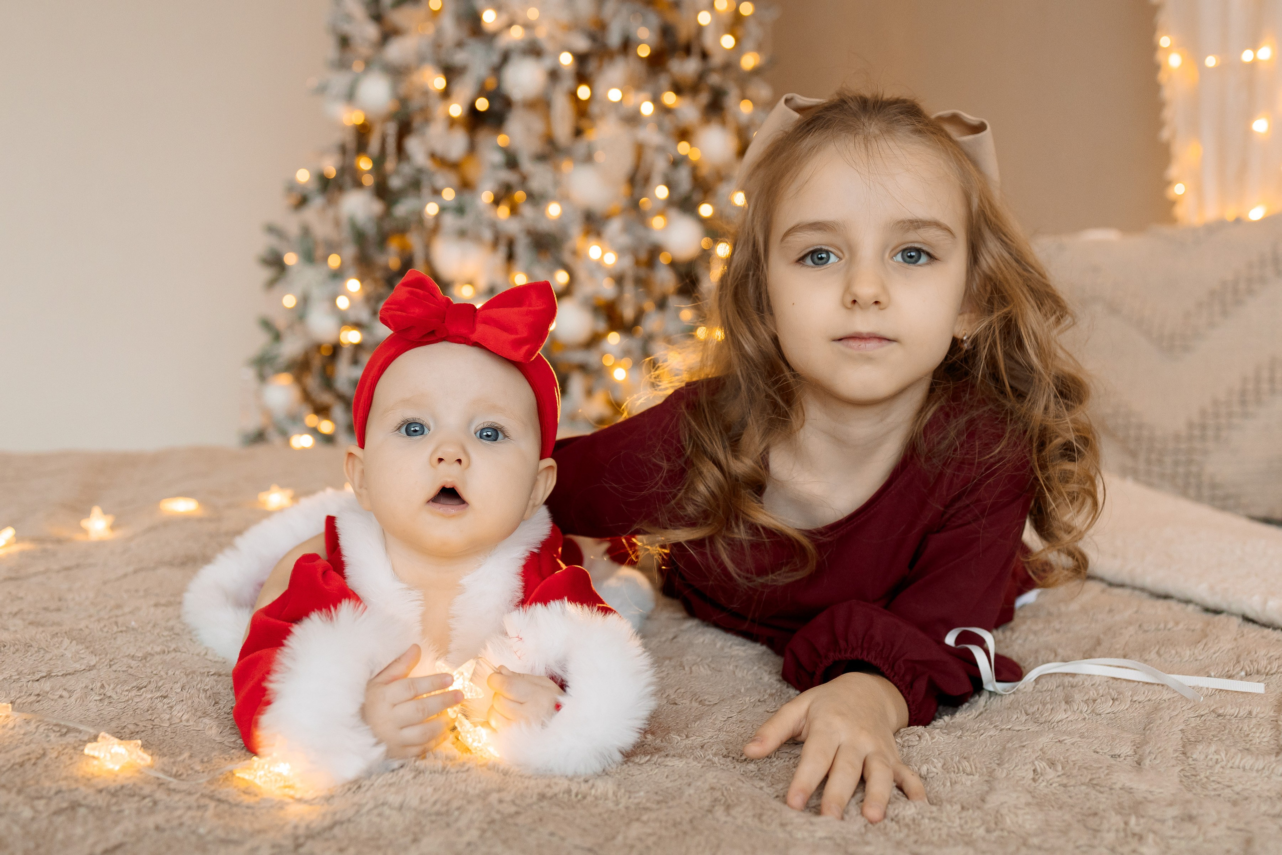 Новогрдняя семейная фотосессия с дочками. Семейный Фотограф в Москве Евгения Симоненко