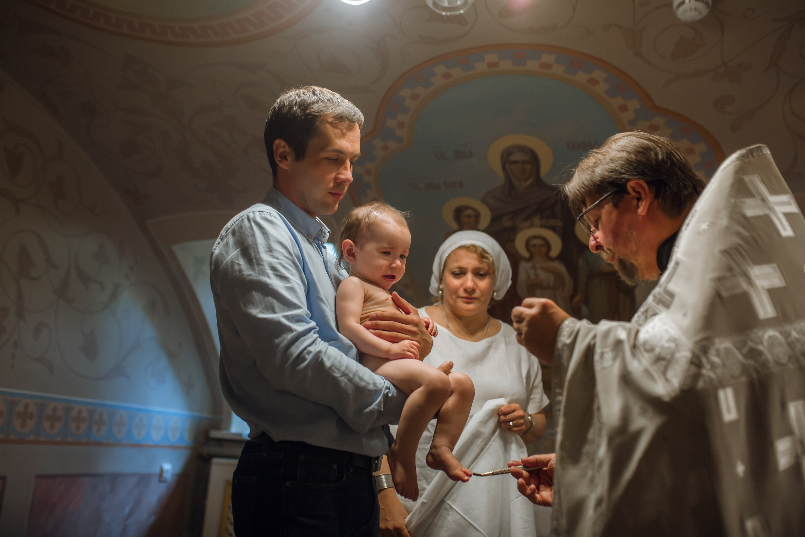 Крещение Любы. Фотограф на Крещение, семейный фотограф в Москве