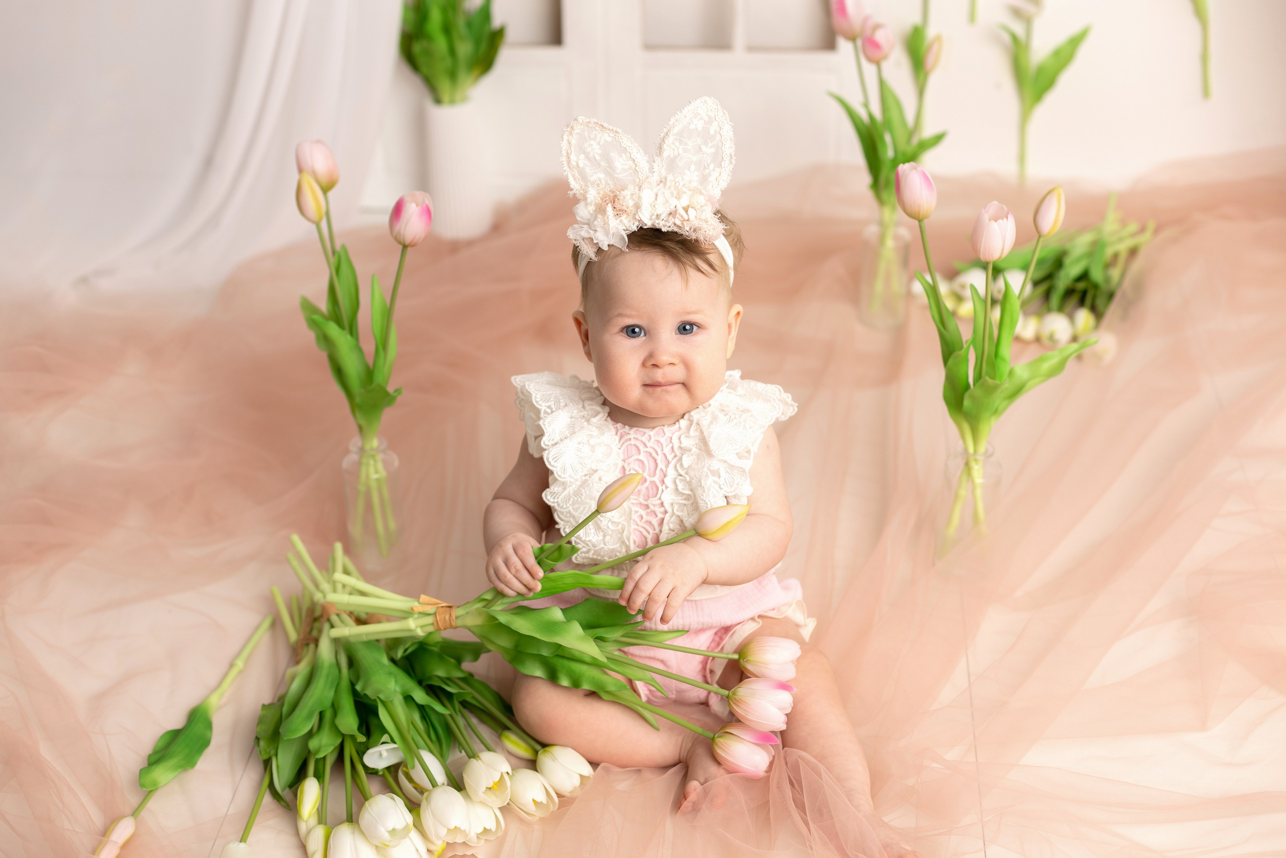 Весенний фотопроект для детей с рождения до года. Фотограф новорожденных, детский фотограф в г. Оренбурге Екатерина Козлова