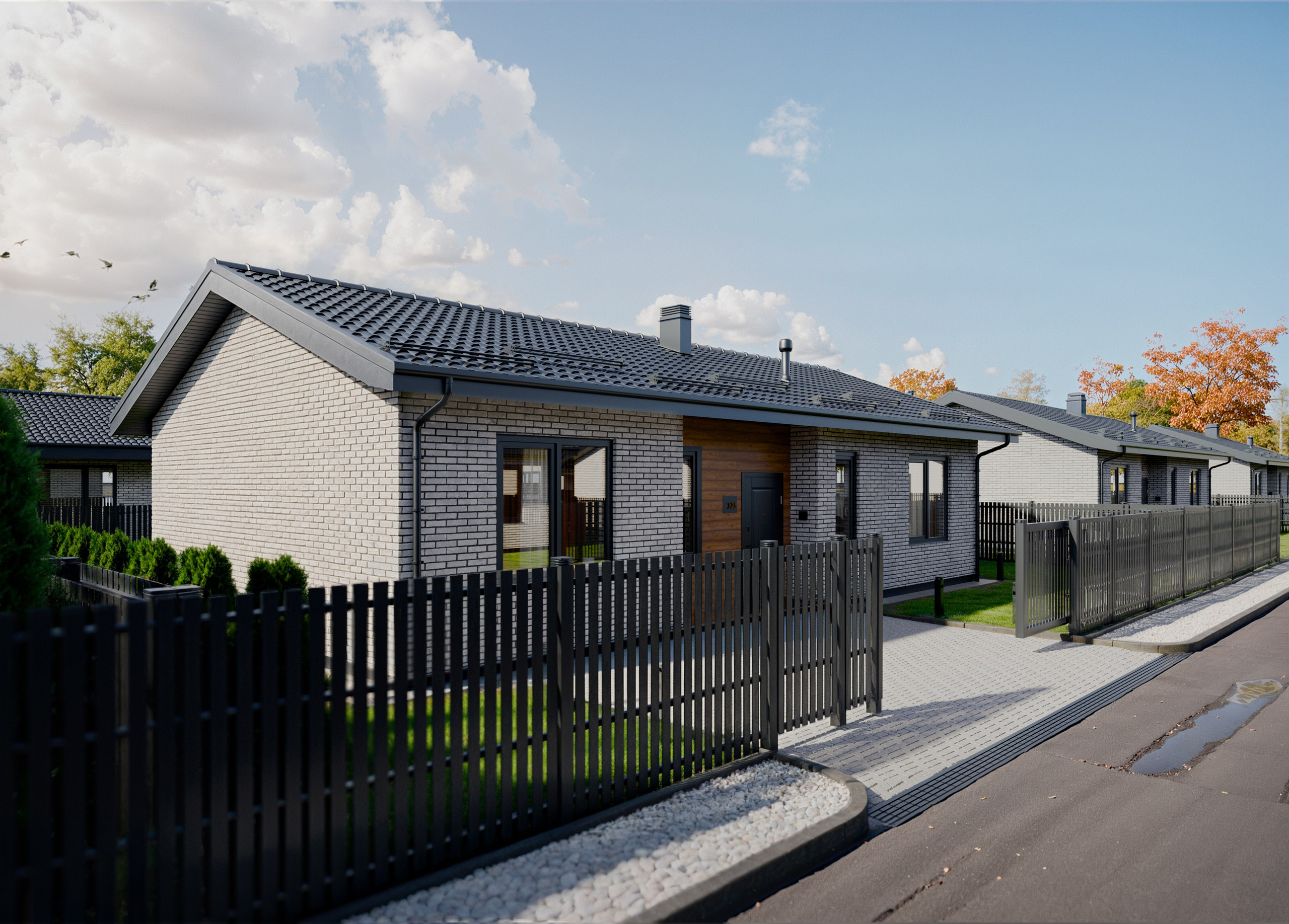 3D Визуализация загородного дома. Визуальный контент для недвижимости в Калининграде