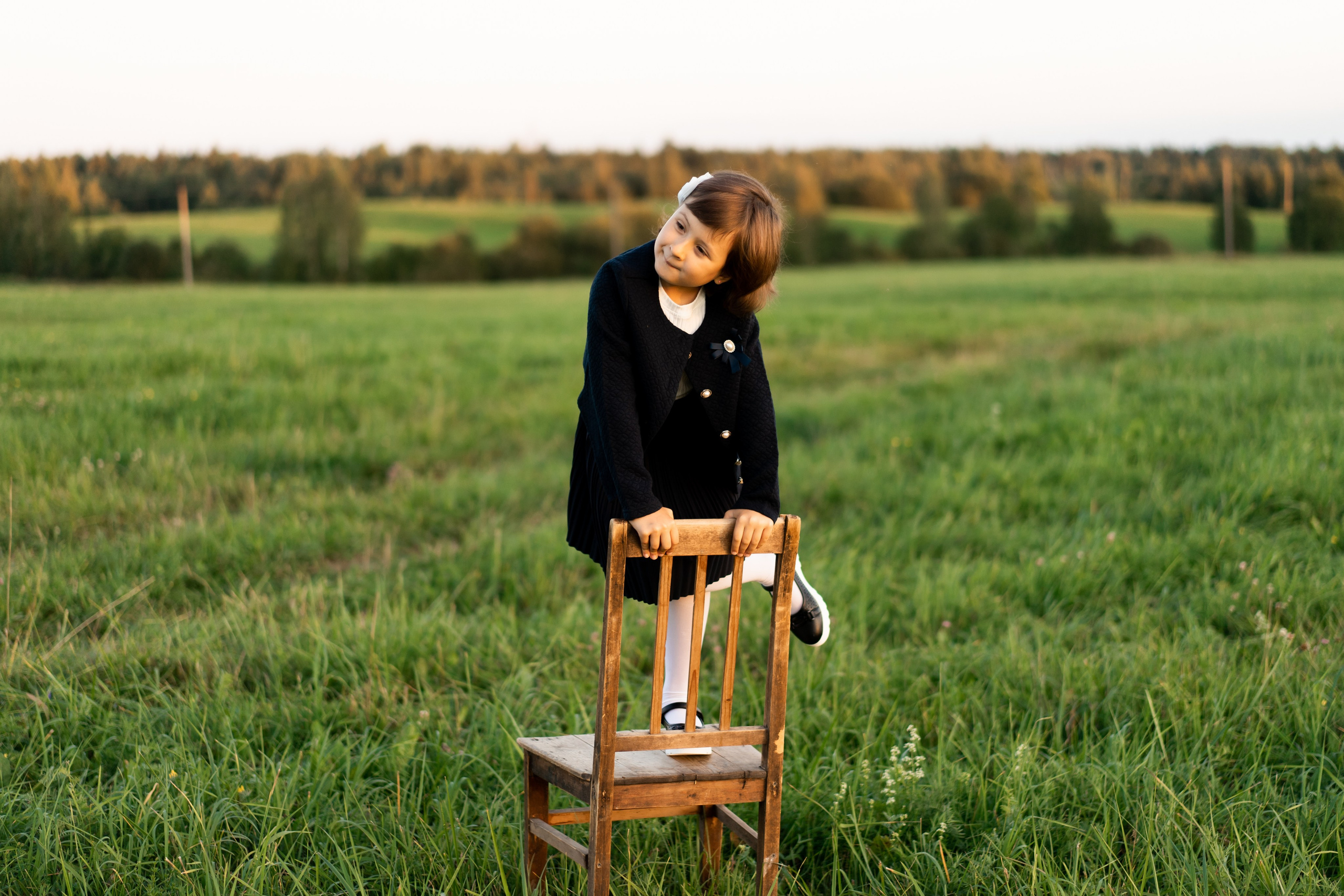 Майя. Первый раз в 1 класс. Семейный и детский фотограф в Санкт-Петербурге Дарина Герчиу