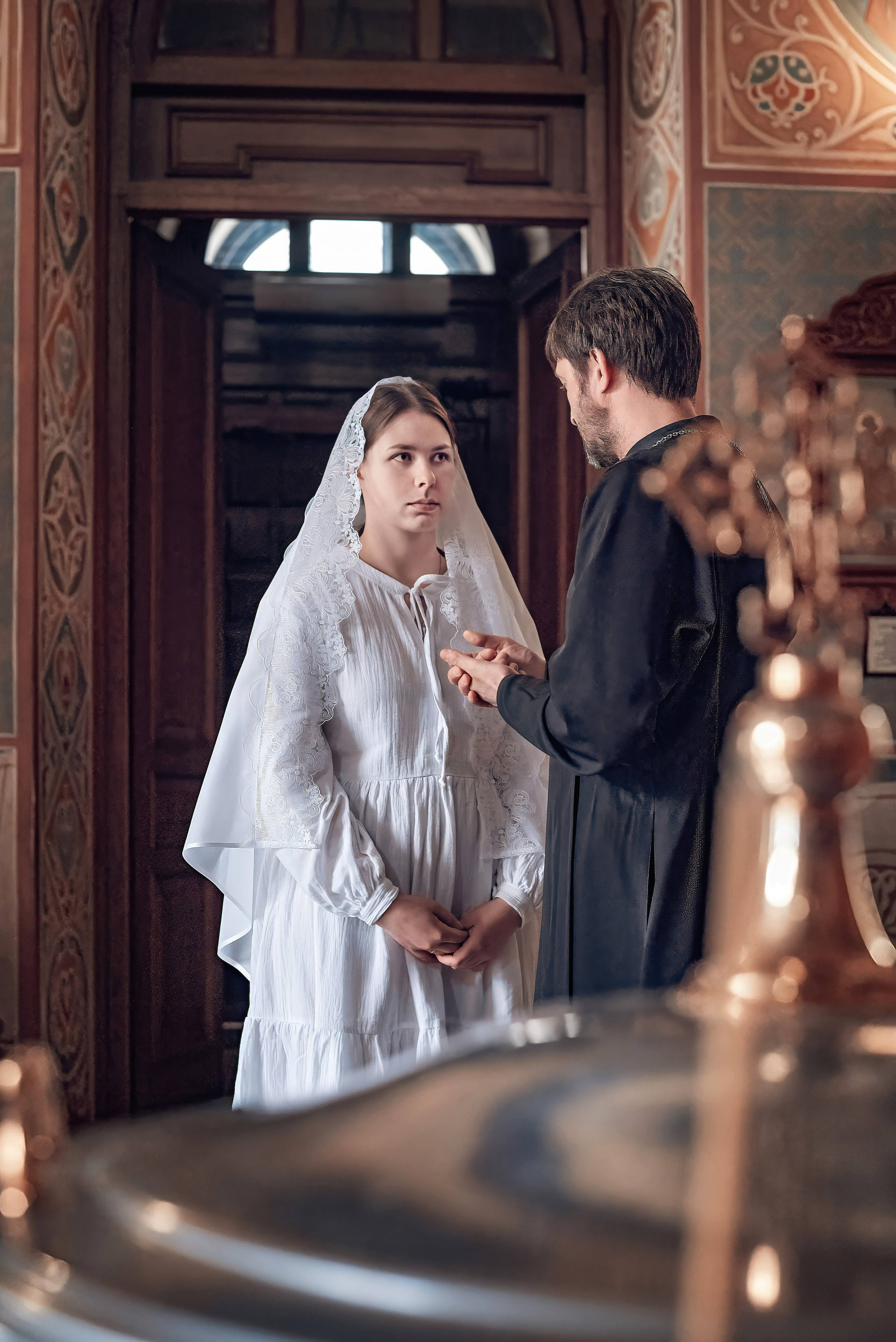 Крещение Авроры в храме Иоанна Предтечи. Фотографы крещения/венчания  Красноярск Татьяна и Вячеслав Переваловы