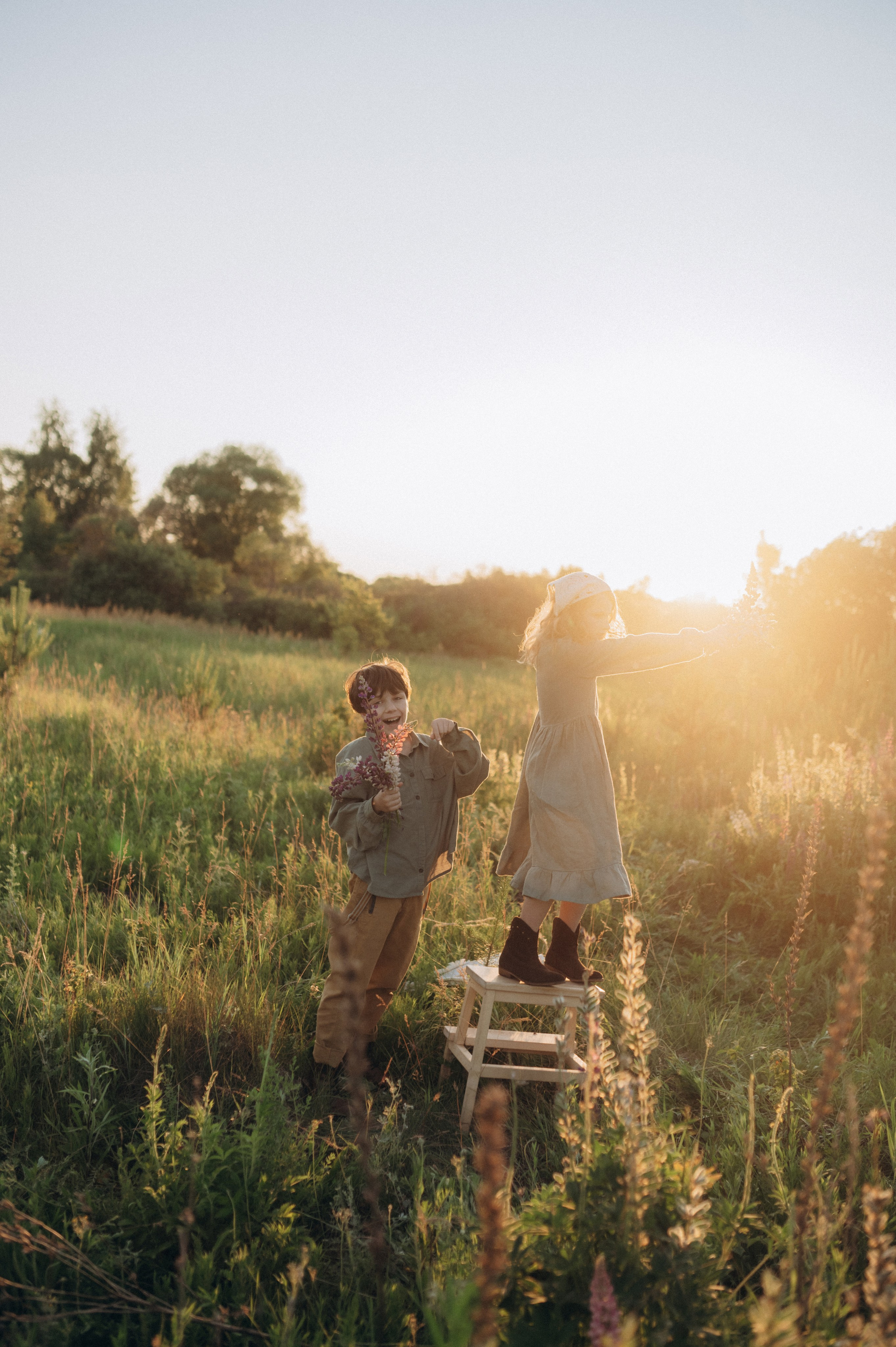Соня и Захар — первая любовь и воздушный змей. Фотограф Мария Стрелкова