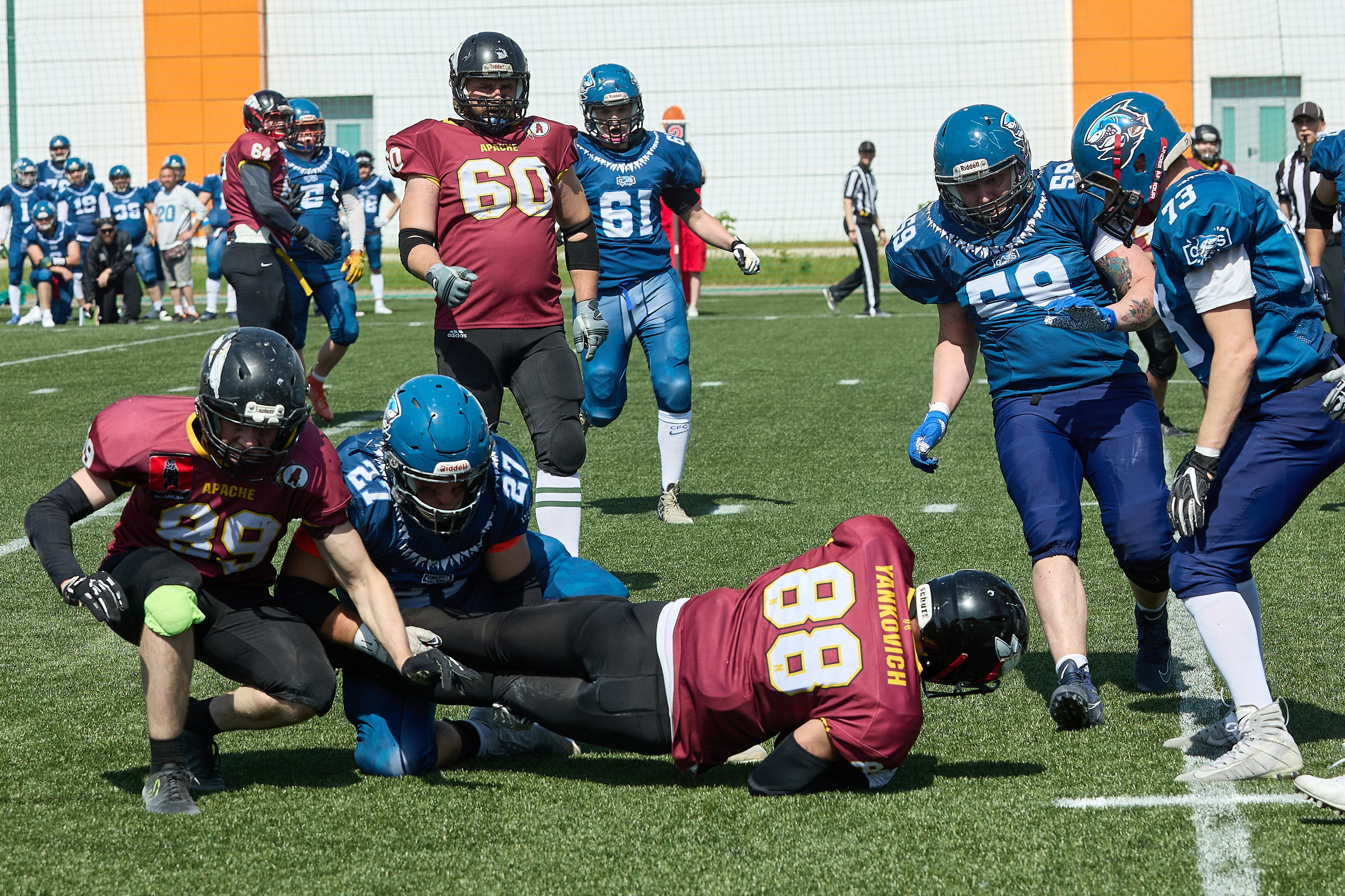 Американский футбол. Матч Чемпионата России. Светлана Родионова — фотограф спортивный и не только