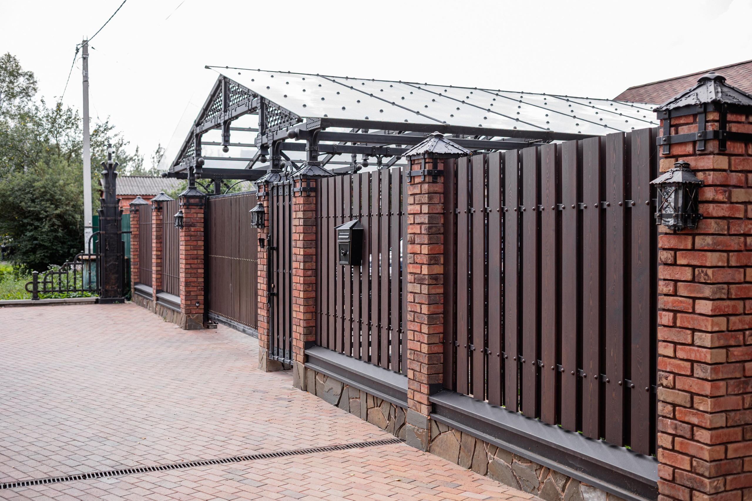 Забор в стиле Лофт