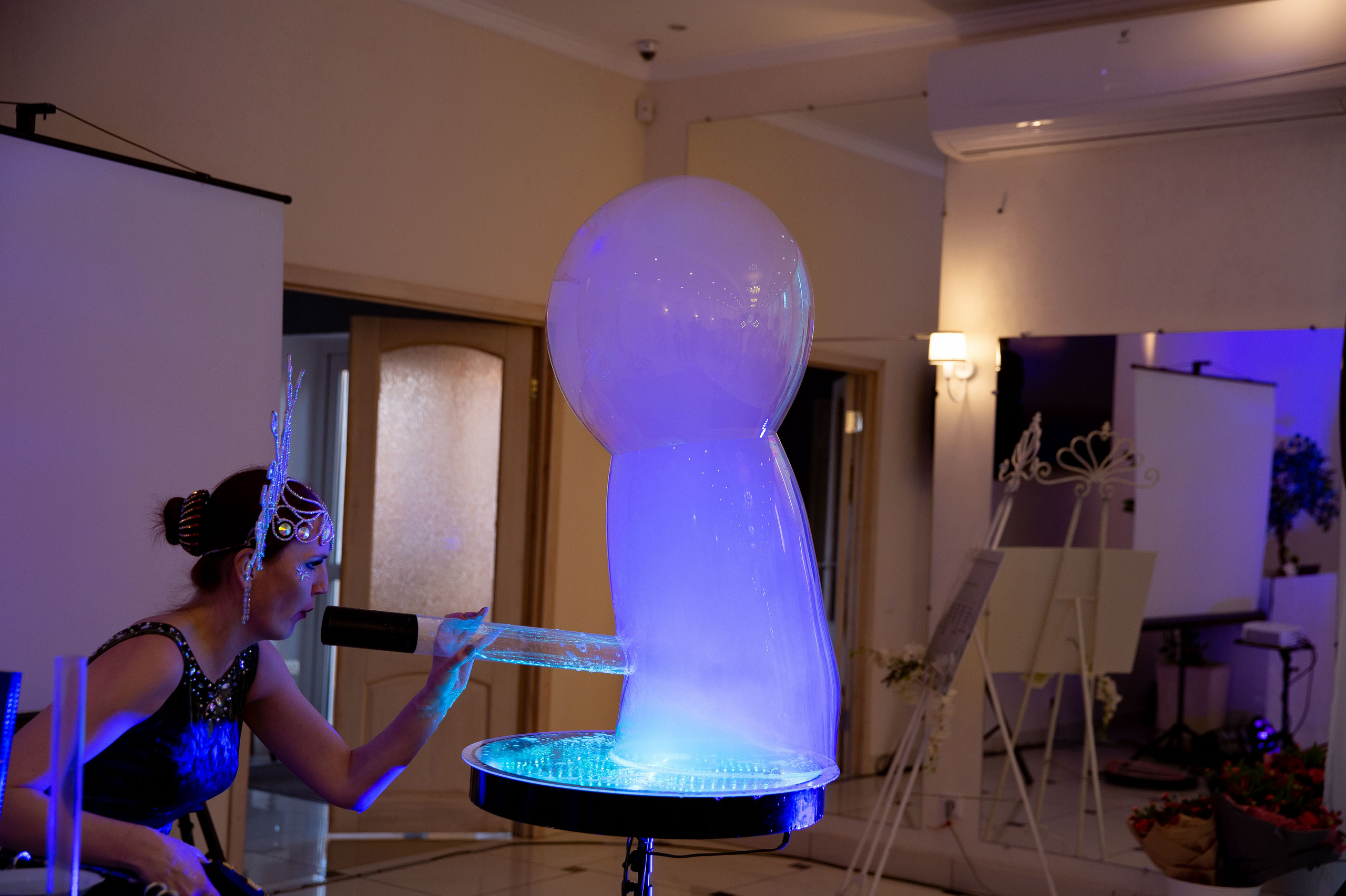 шоу мыльных пузырей